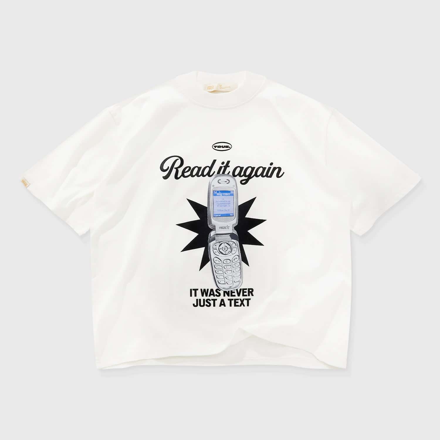 Text Me Boxy T-Shirt - Cream