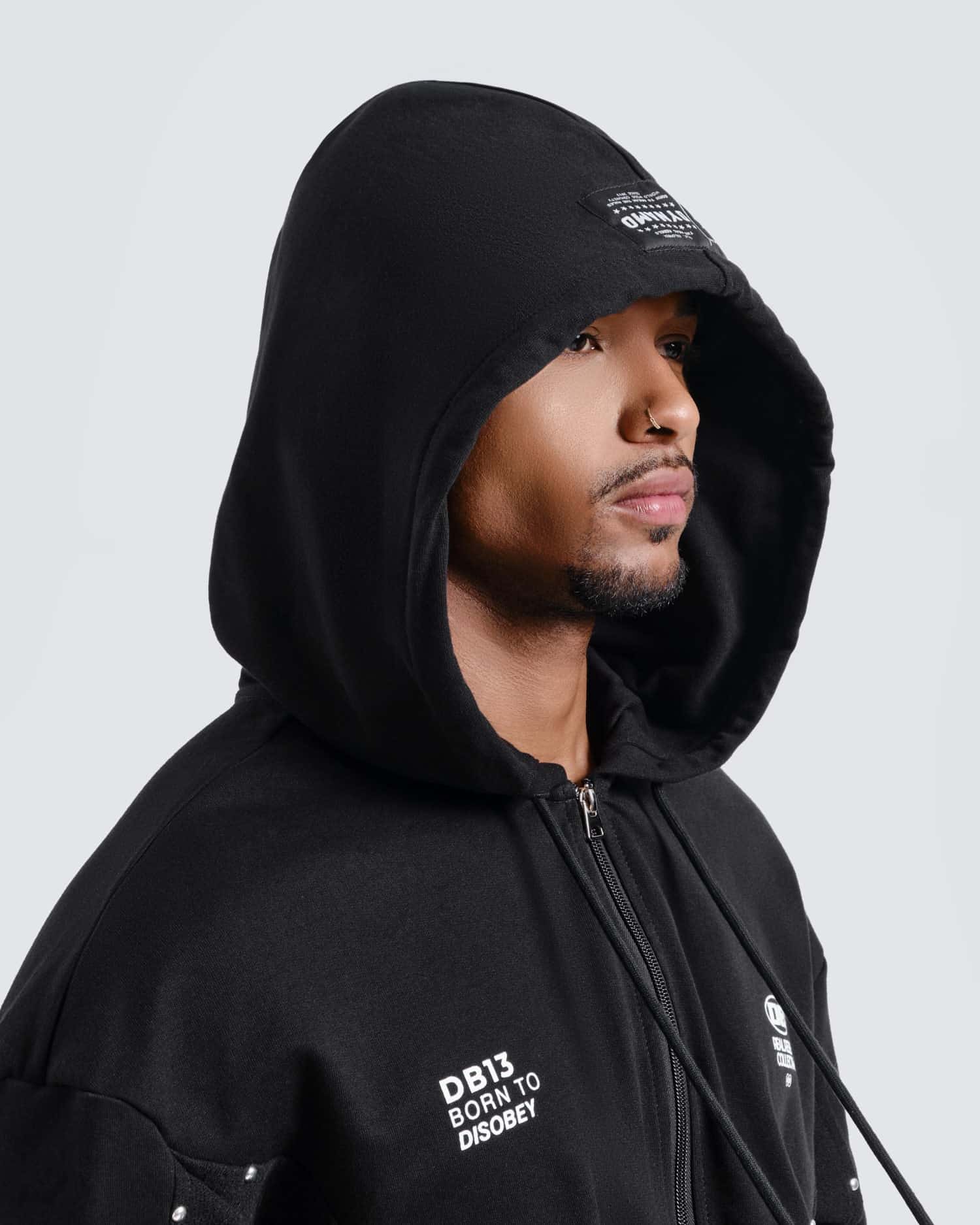Hoodie Negro Oversize Real Rebels - miniatura 3