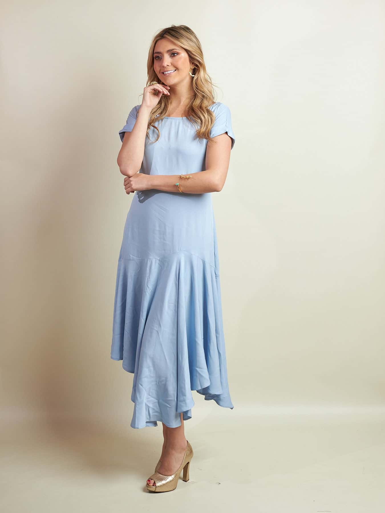 Vestido Nicolasa Celeste - miniatura 3