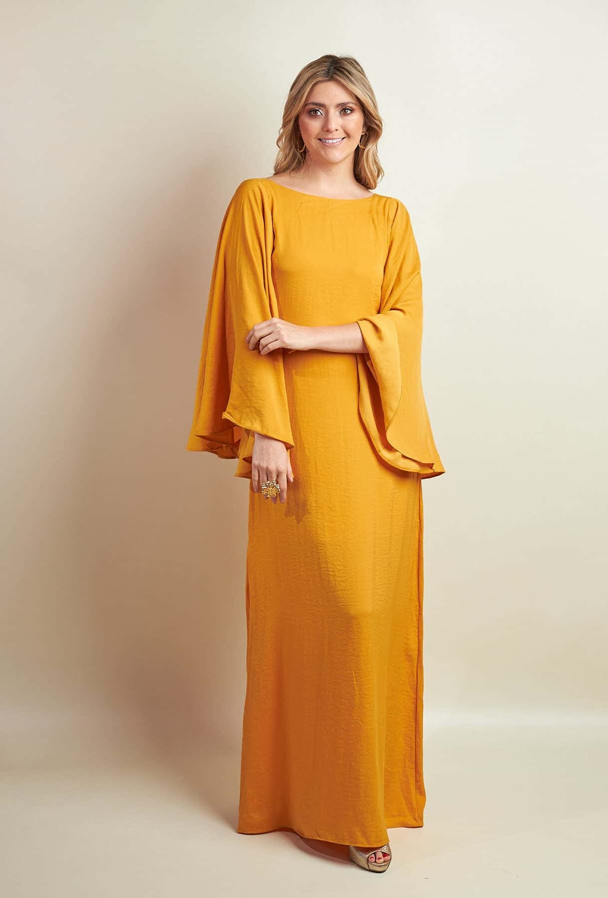 Vestido Damara Mostaza - miniatura 1