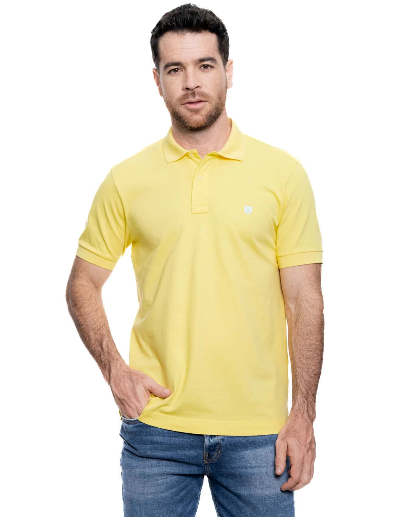 Polo Unicolor Logo Estampado.