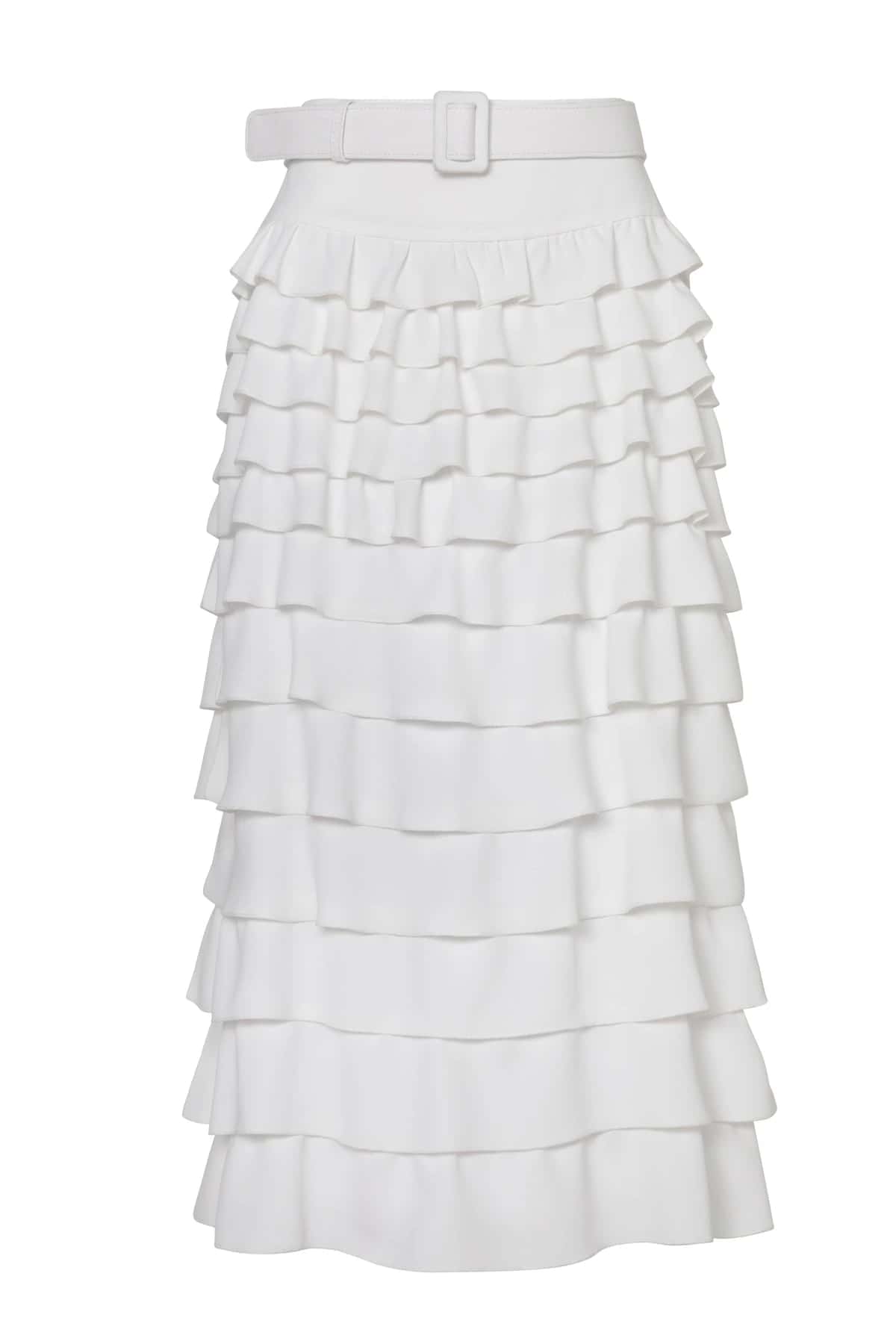 Tiered Ruffle Midi Skirt - miniatura 3
