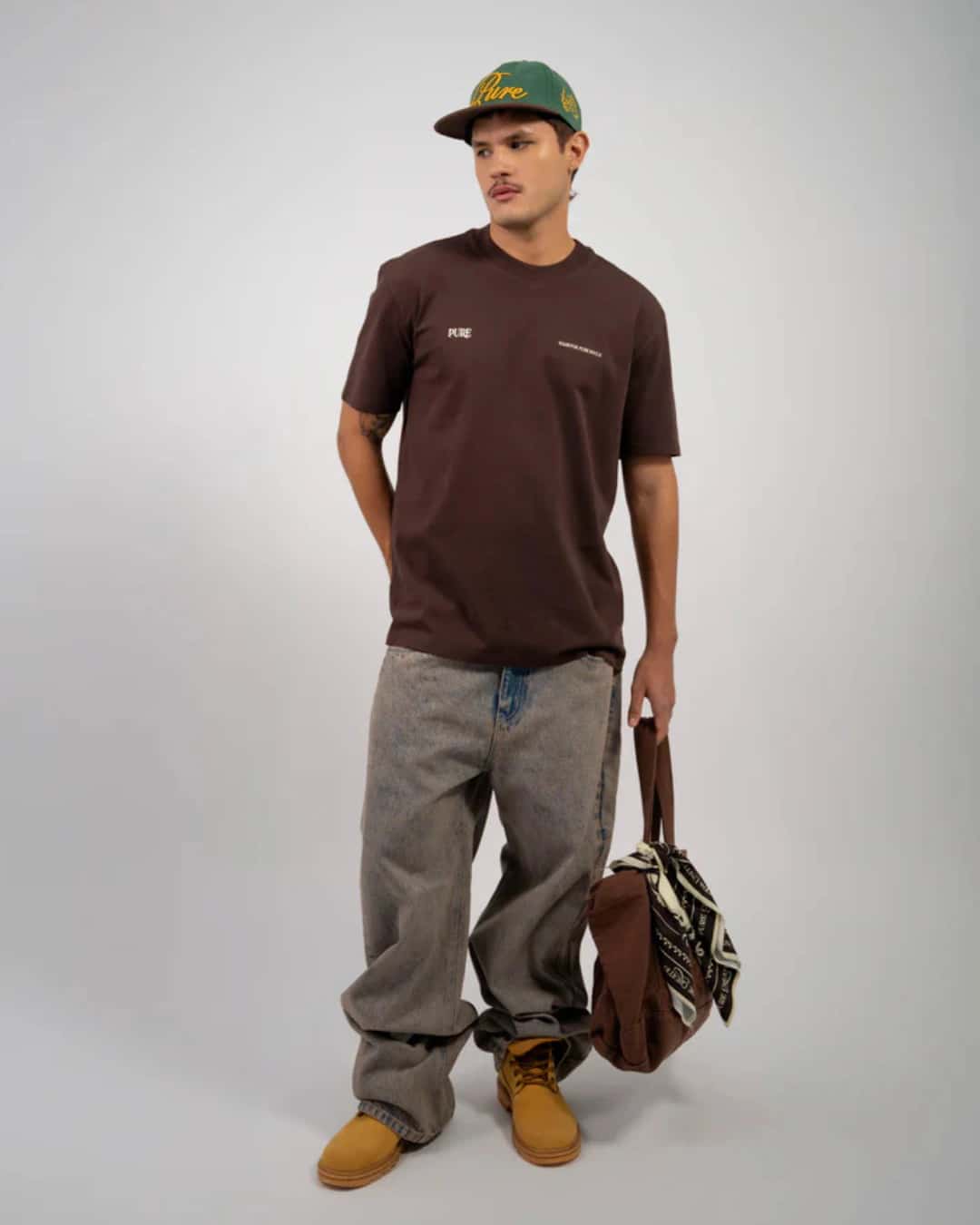 PURE BROWN REGULAR T-SHIRT - miniatura 4