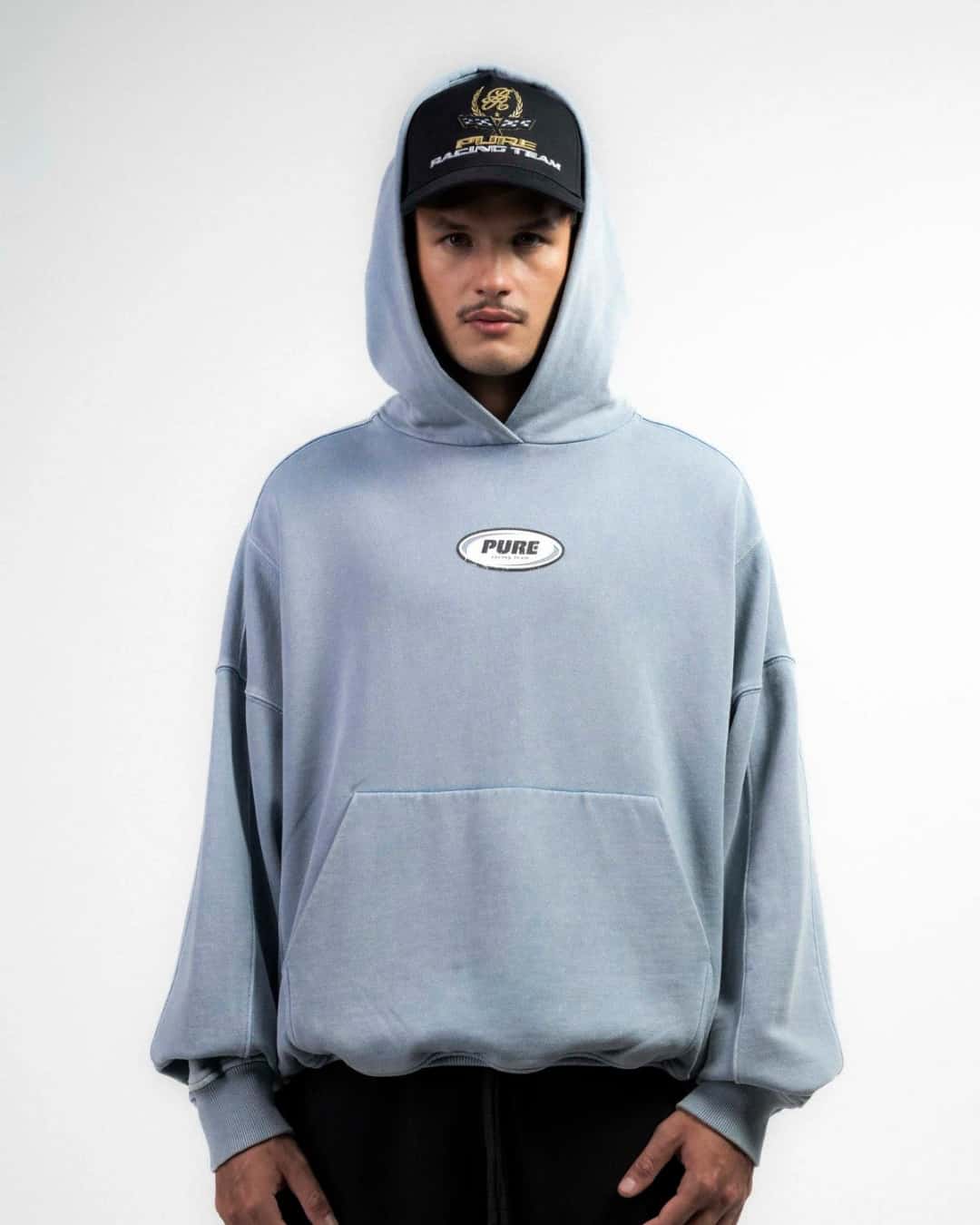 OVERDRIVE WASHED BLUE HOODIE - miniatura 1