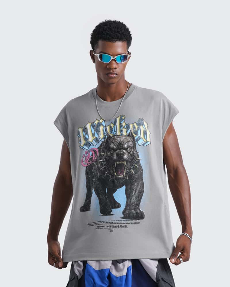 Camiseta Gris Tank Oversize Wildbred - miniatura 1