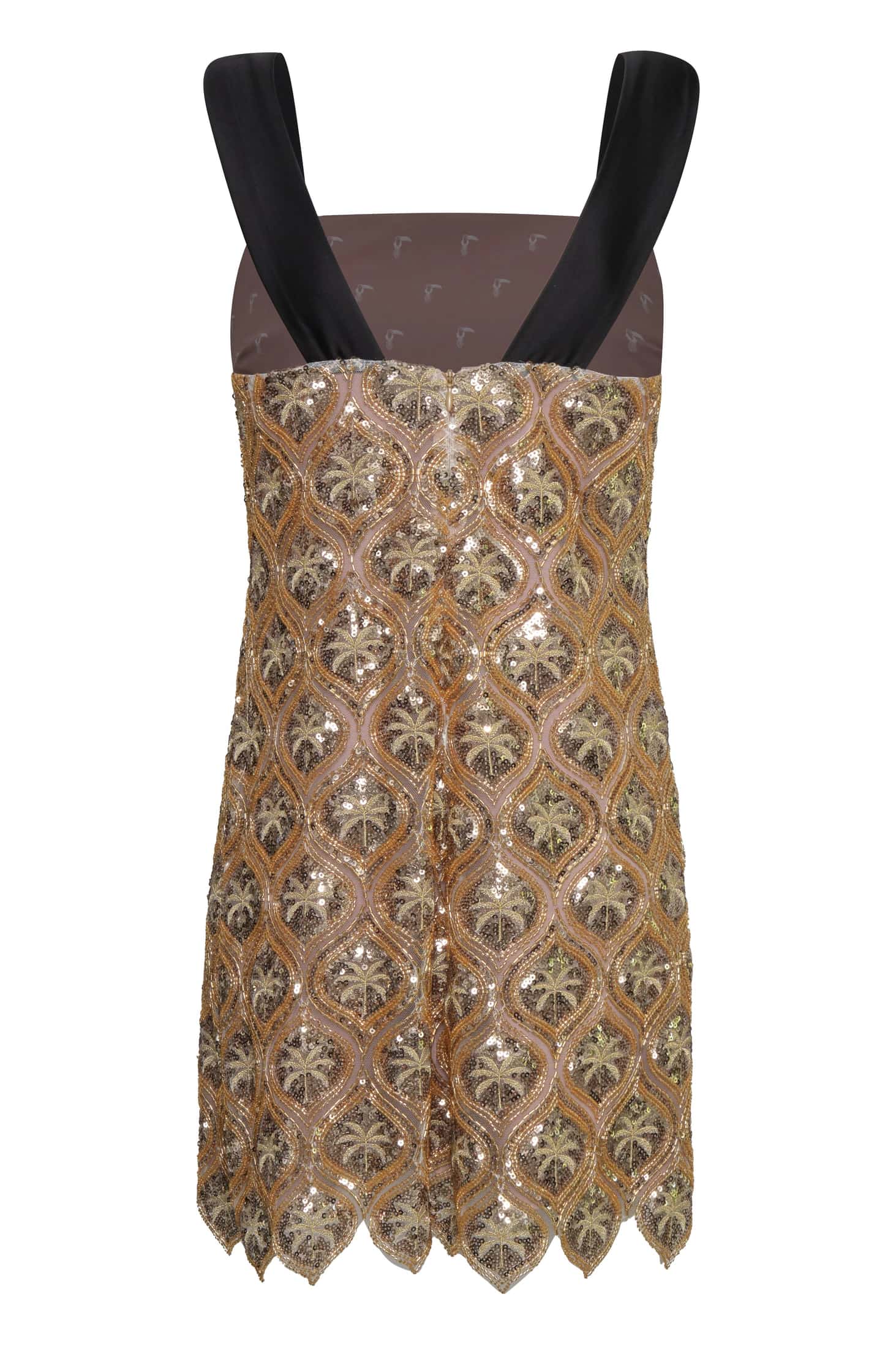 El Club del Clan Beaded Palms Mini Dress / Gold - miniatura 2