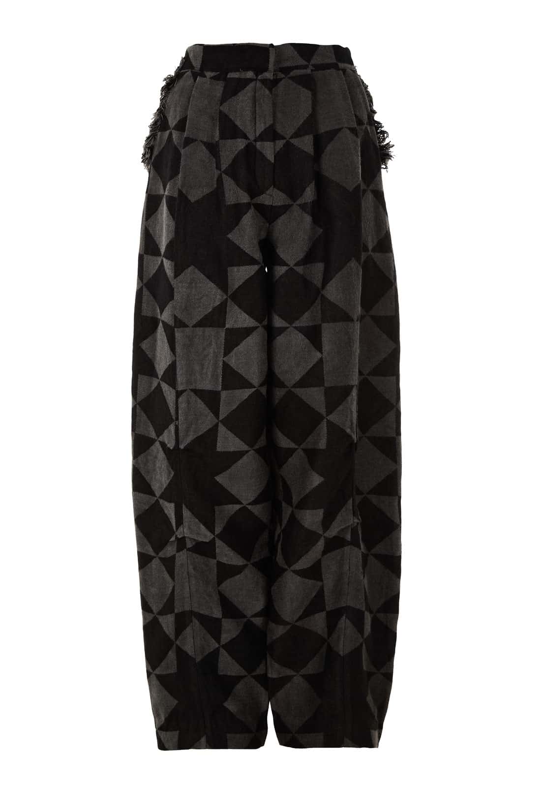 PATTERN BAGGY TROUSERS
