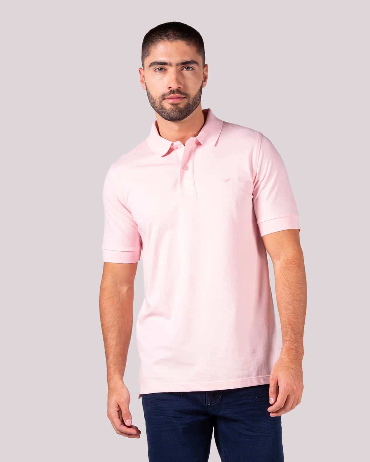 Polo rosada para hombre