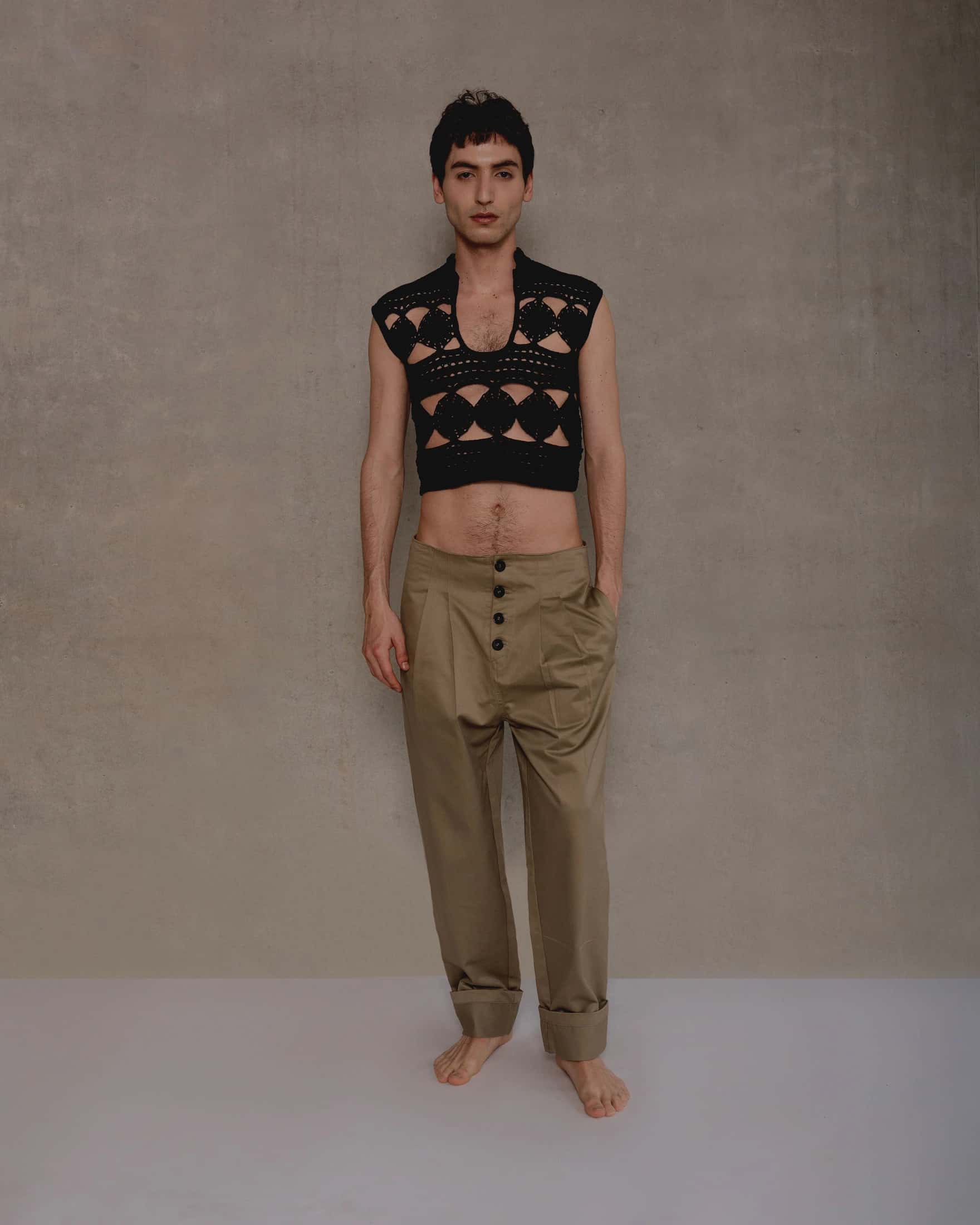 Dave Beige Trousers Man