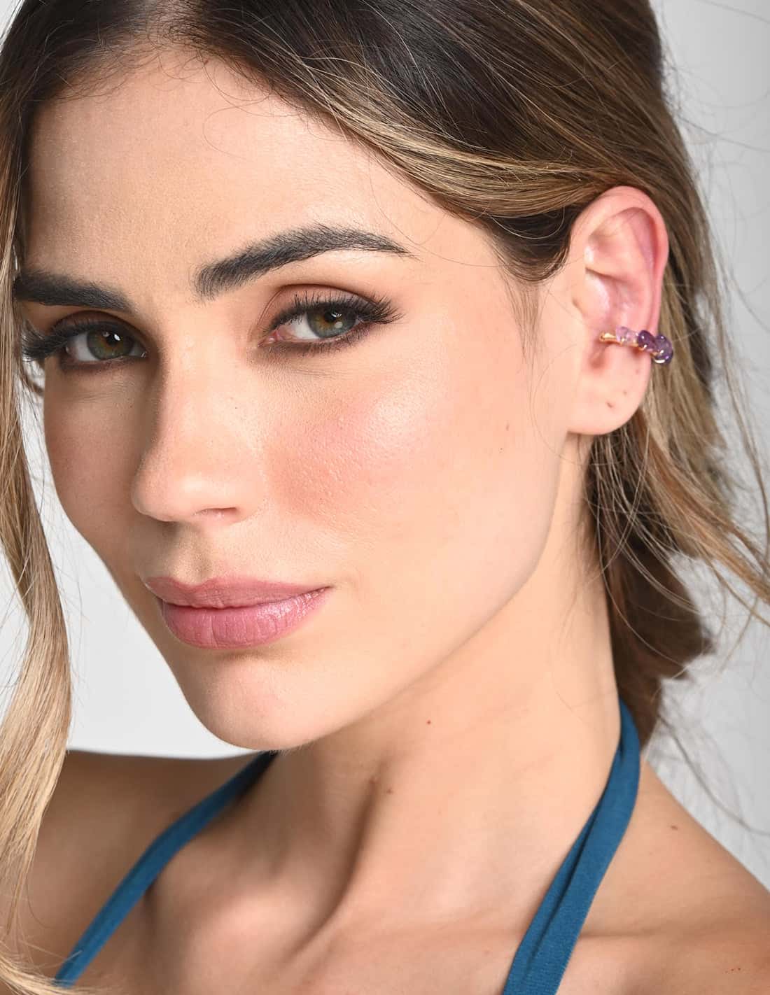 Ear Cuff Nala Amatista + Purple