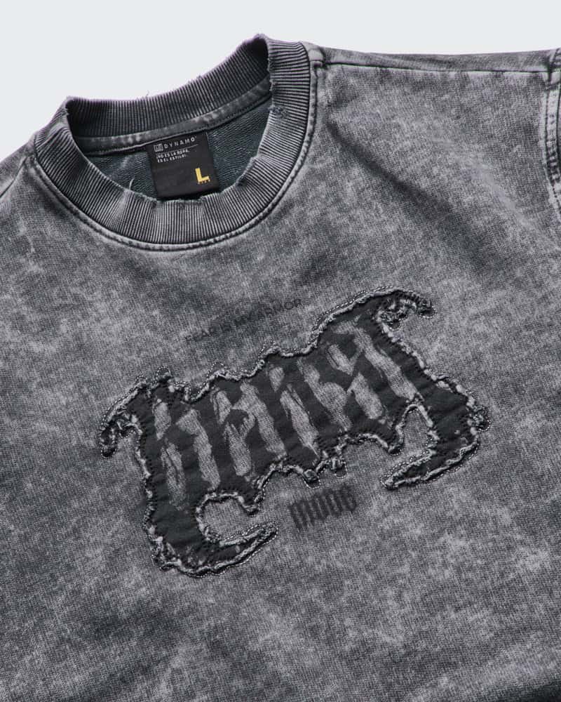 Camiseta Gris Oversize Doble Manga Raw - miniatura 3