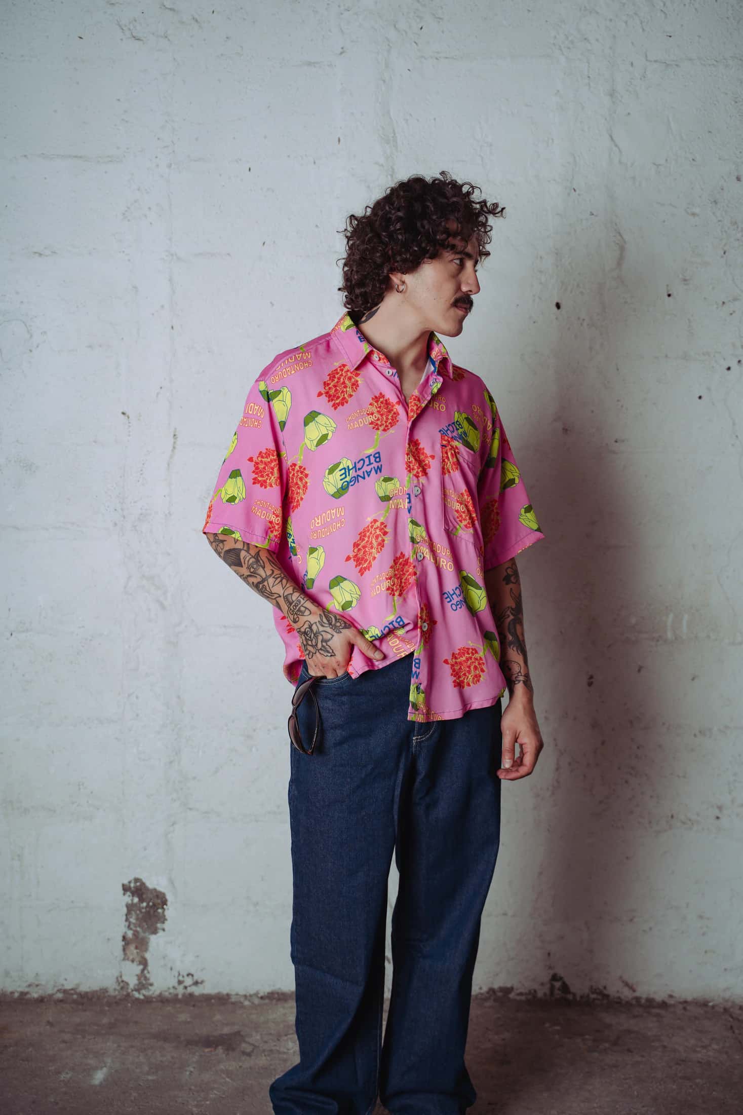 Camisa Desatín Mango Biche