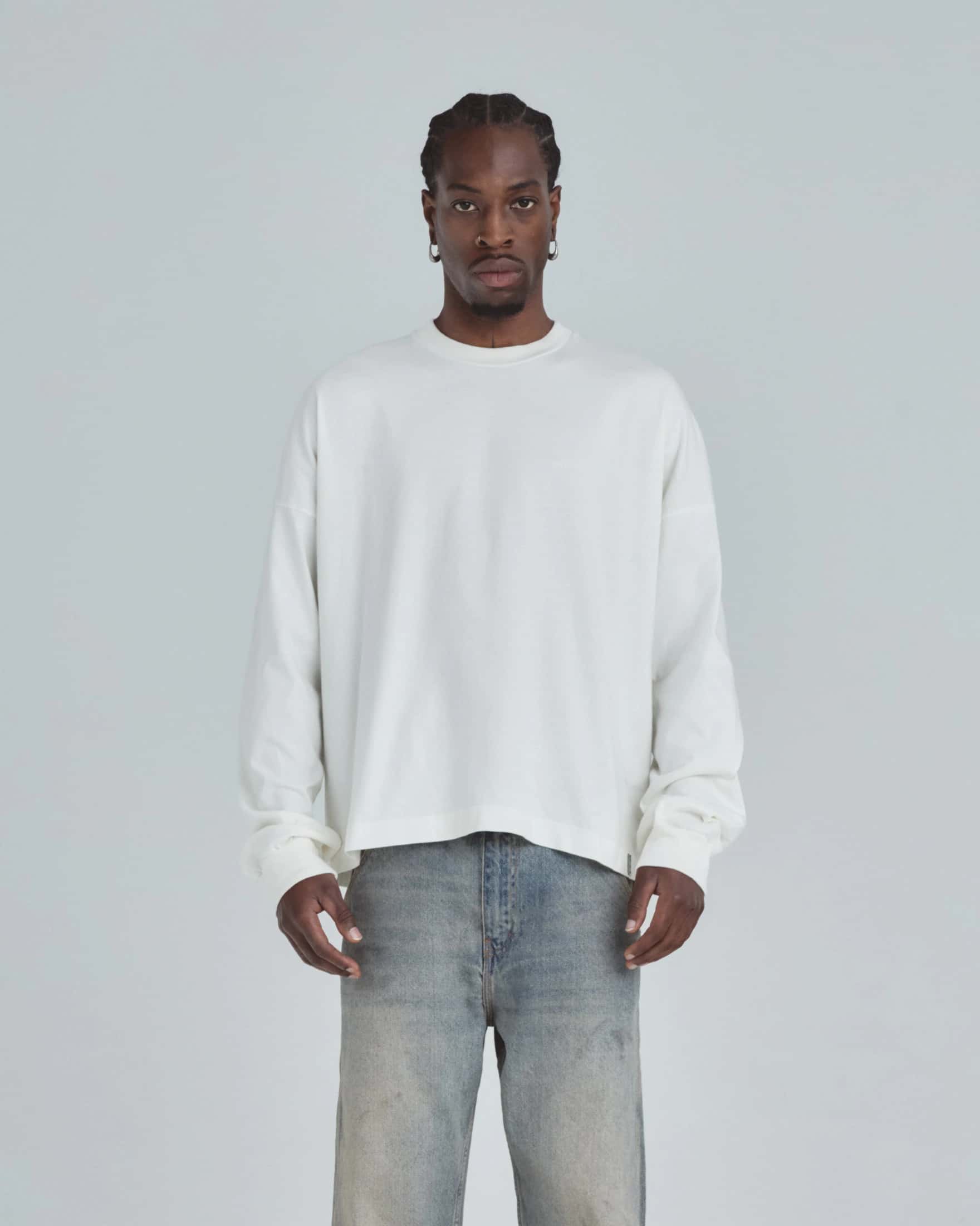 Line Basic Long Sleeve Tshirt White - miniatura 2