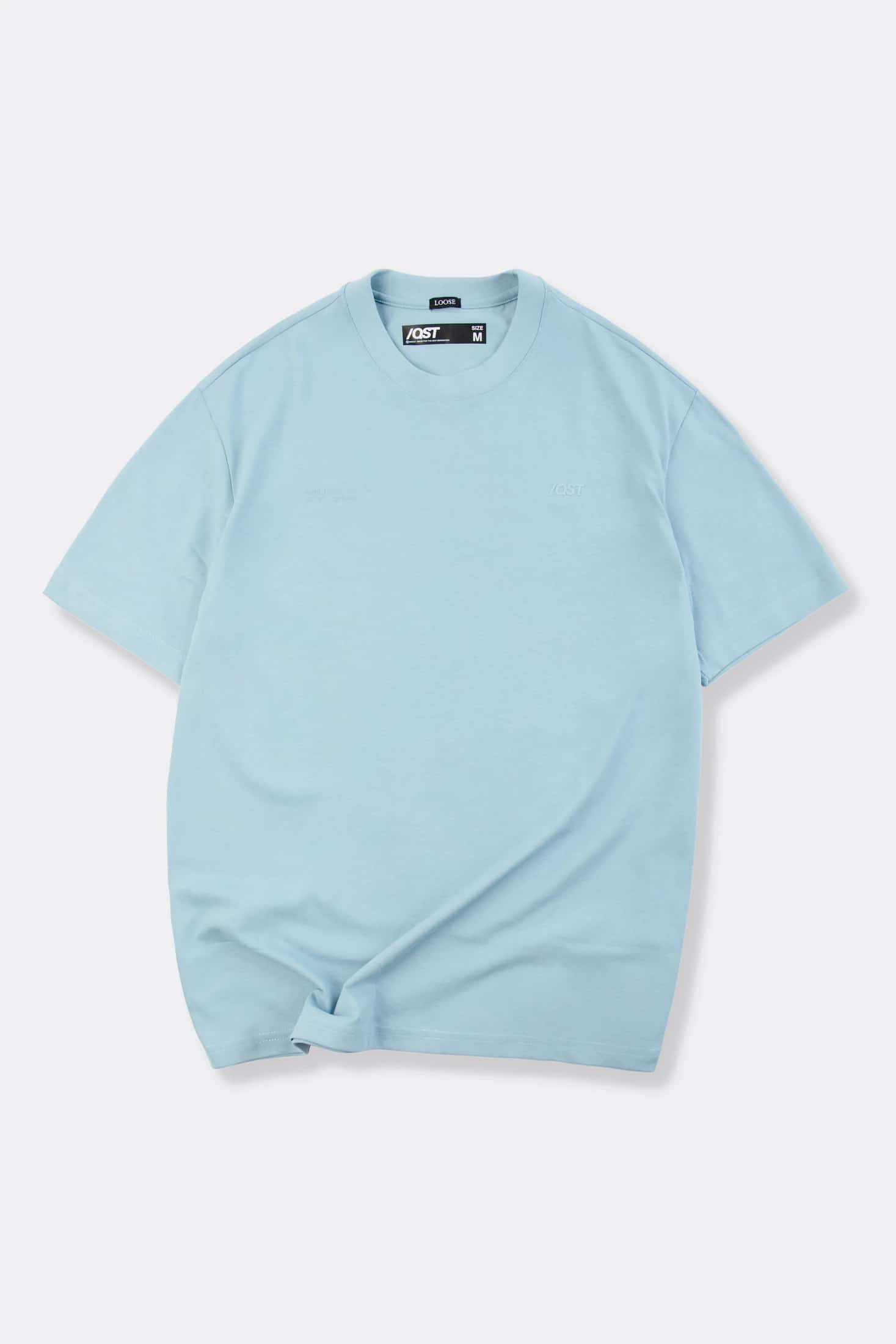 CAMISETA MANGA CORTA COLOR AZUL GLACIAR