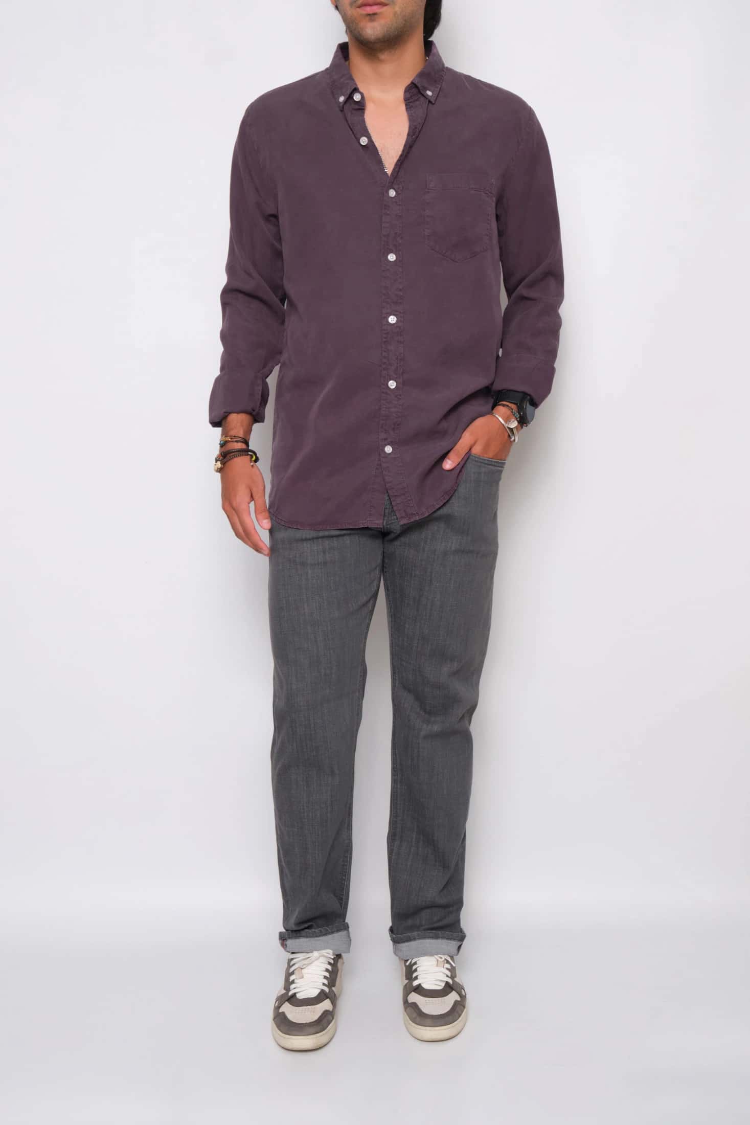 CAMISA LYOCELL PLUM