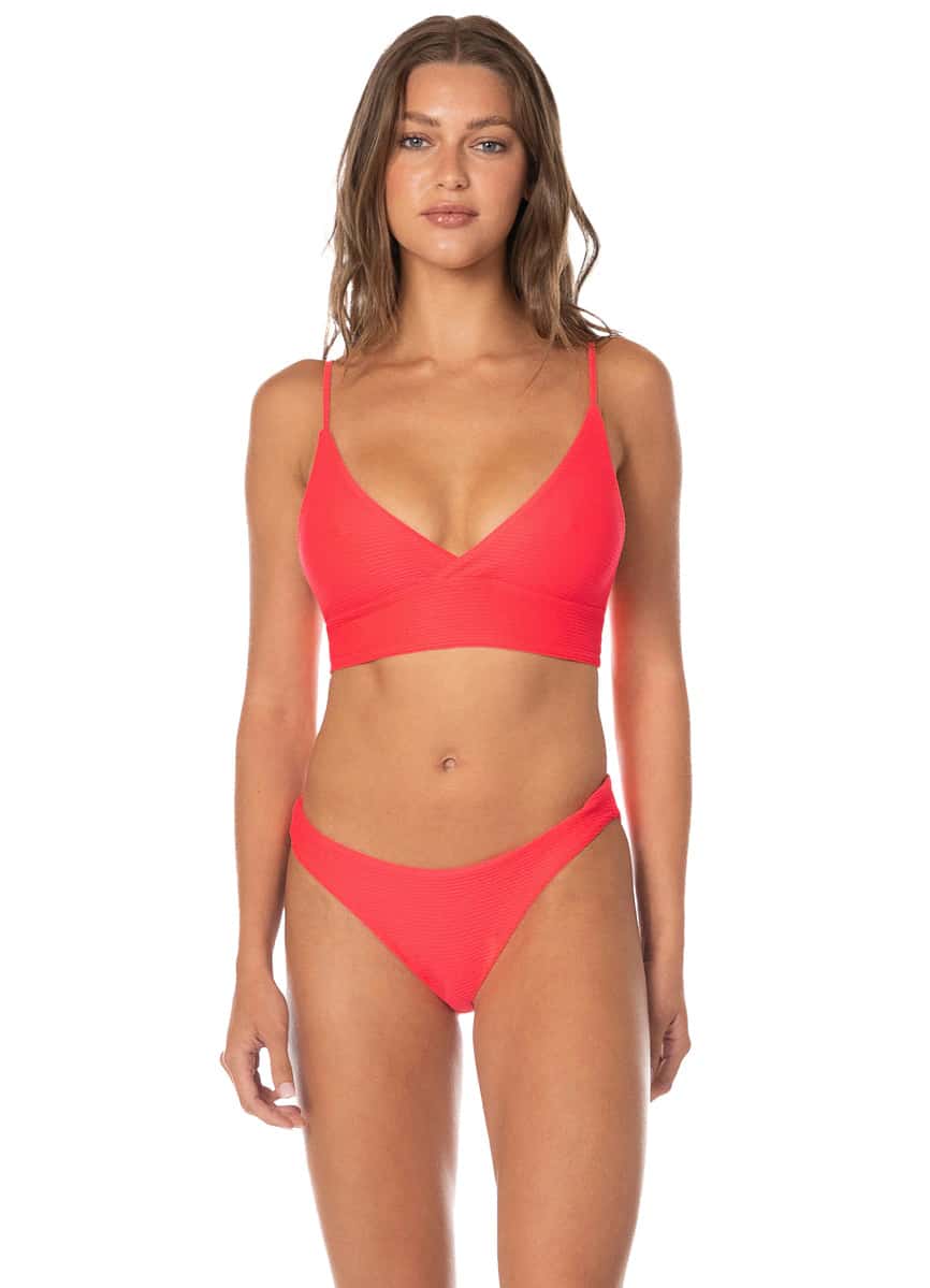 Maaji Sunset Punch Criss Cross Long Line Triangle Bikini Top