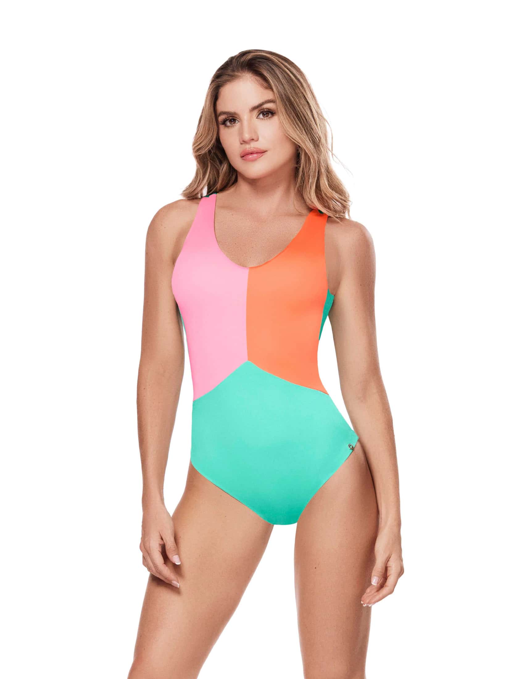 VESTIDO DE BAÑO ENTERO 45645 -  TELA CON BRILLO SUTIL
