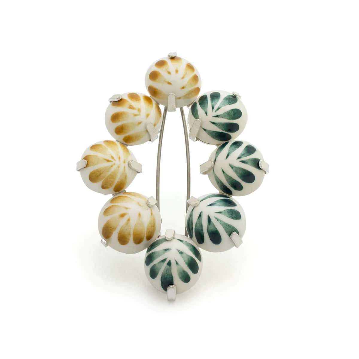 BROCHE 8 MEDIAS ESFERAS
