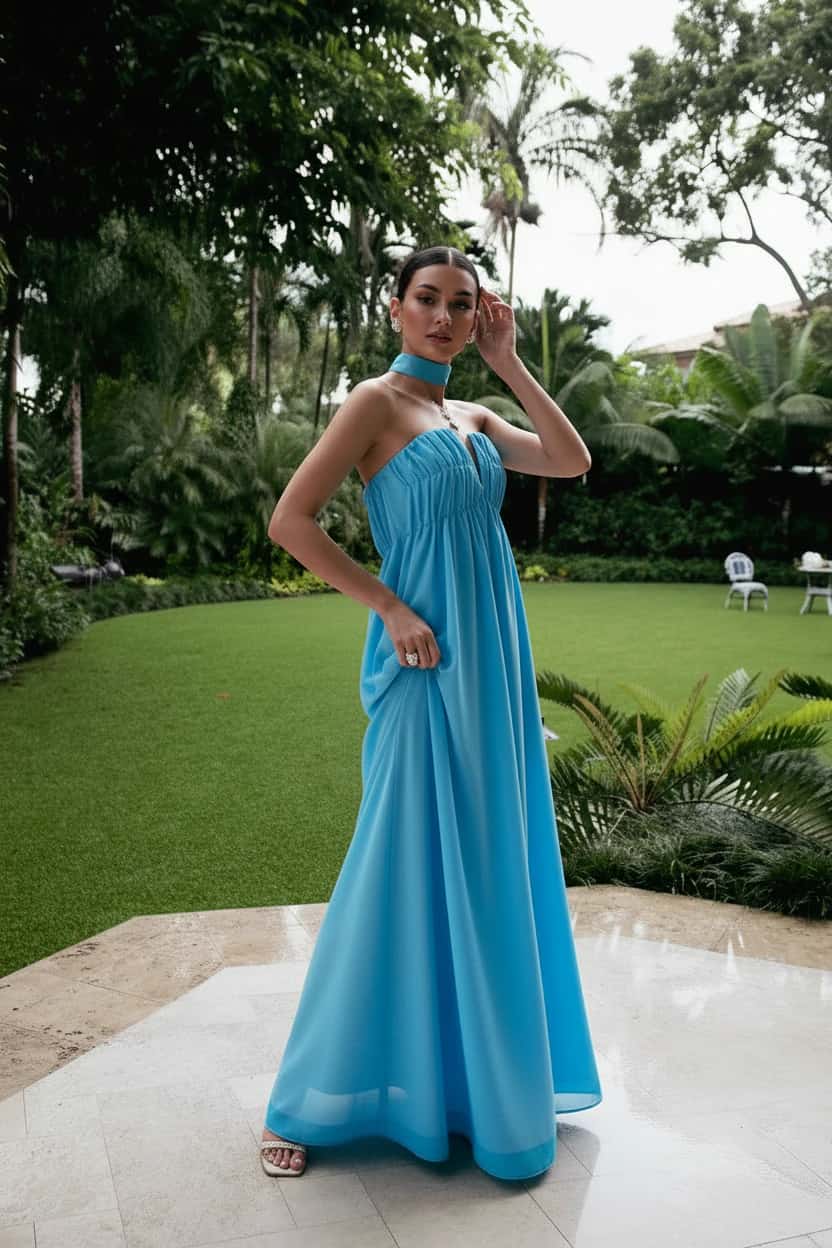 Brianna Chiffon Dress - miniatura 3