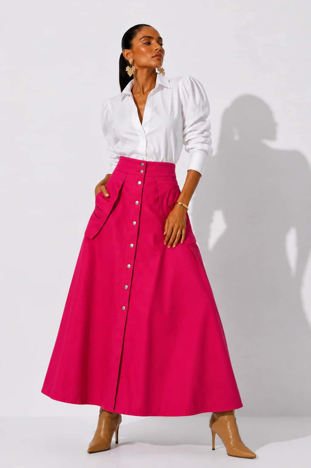 Falda Pétalos fucsia - miniatura 1