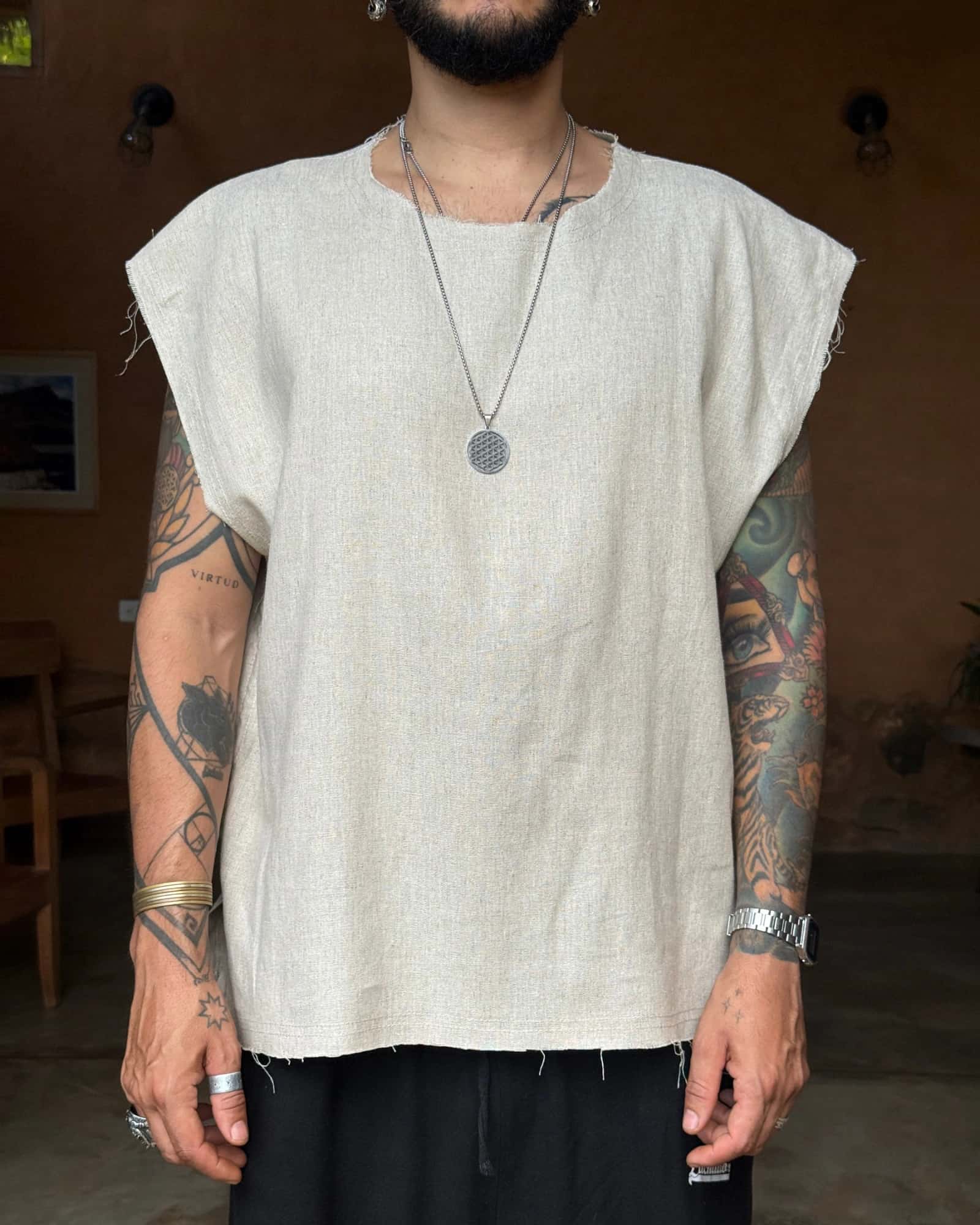 Camiseta ocaso crudo