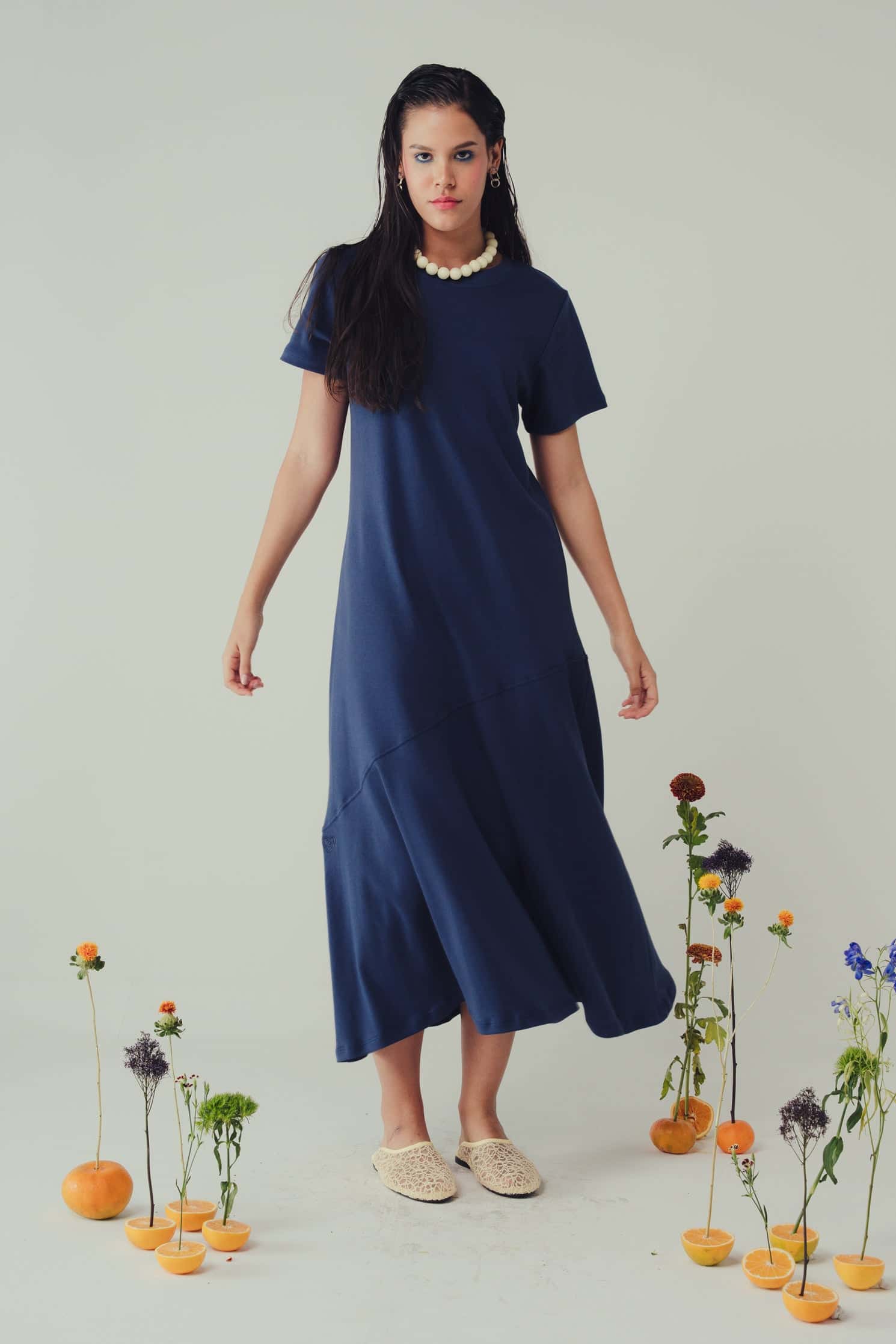 Vestido Caudal Indigo - miniatura 1