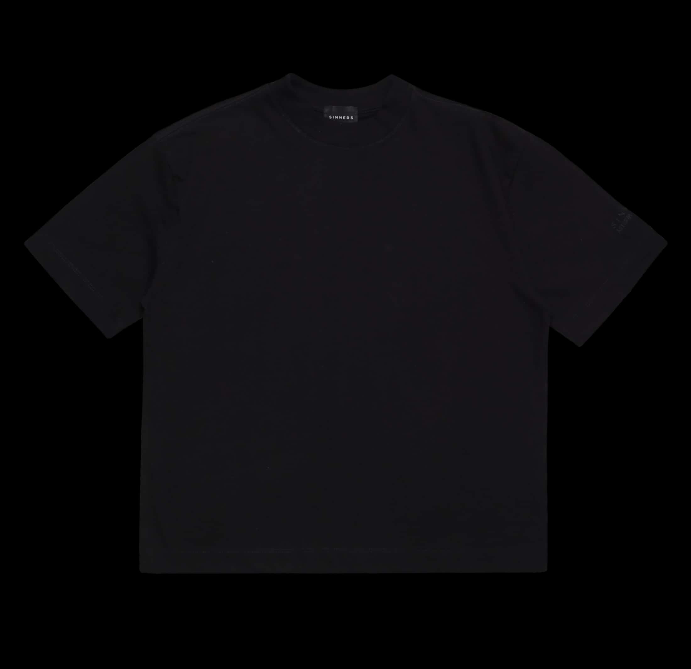 RHINESTONE LOGO BLACK T-SHIRT