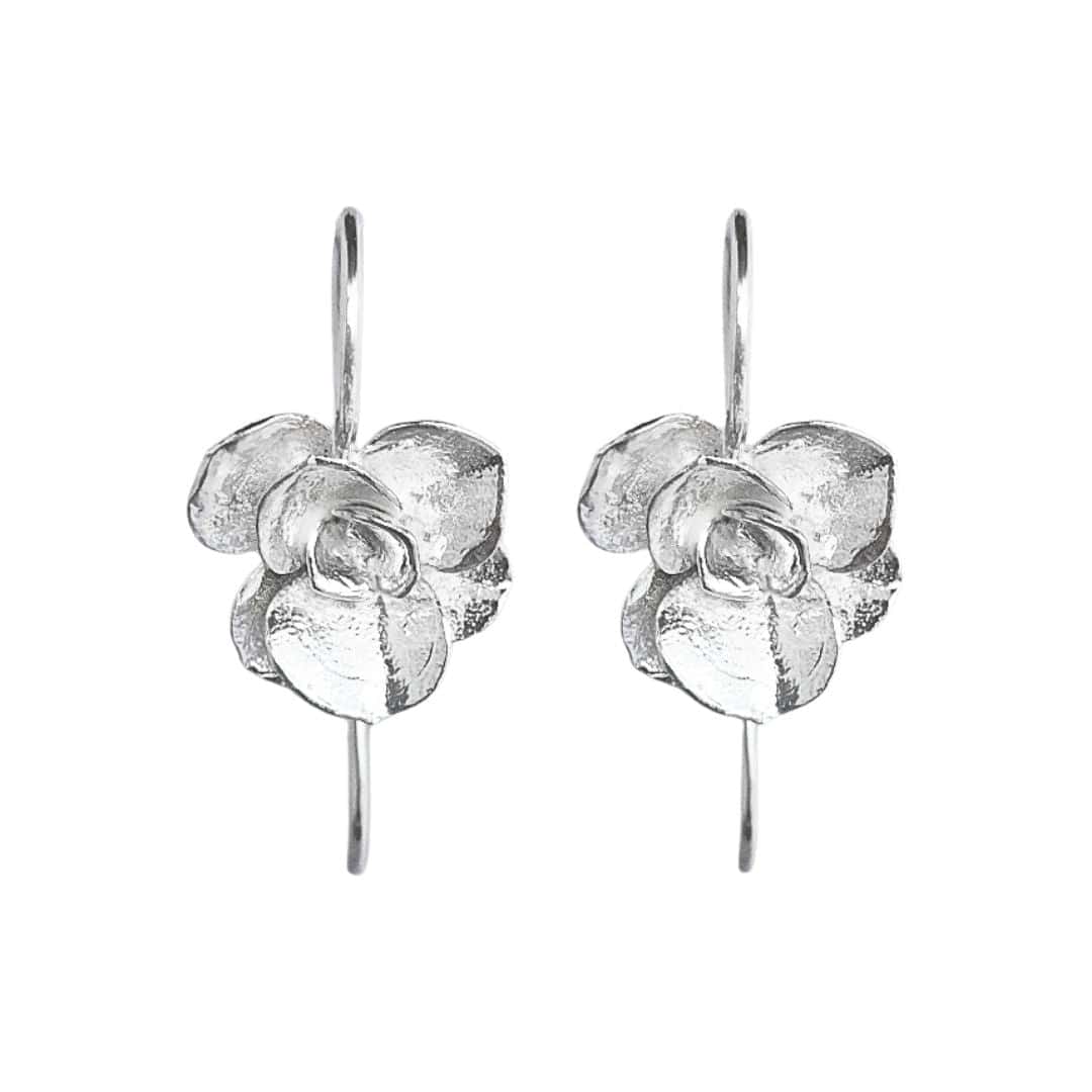 Aretes suculenta Simona largos (L) en plata