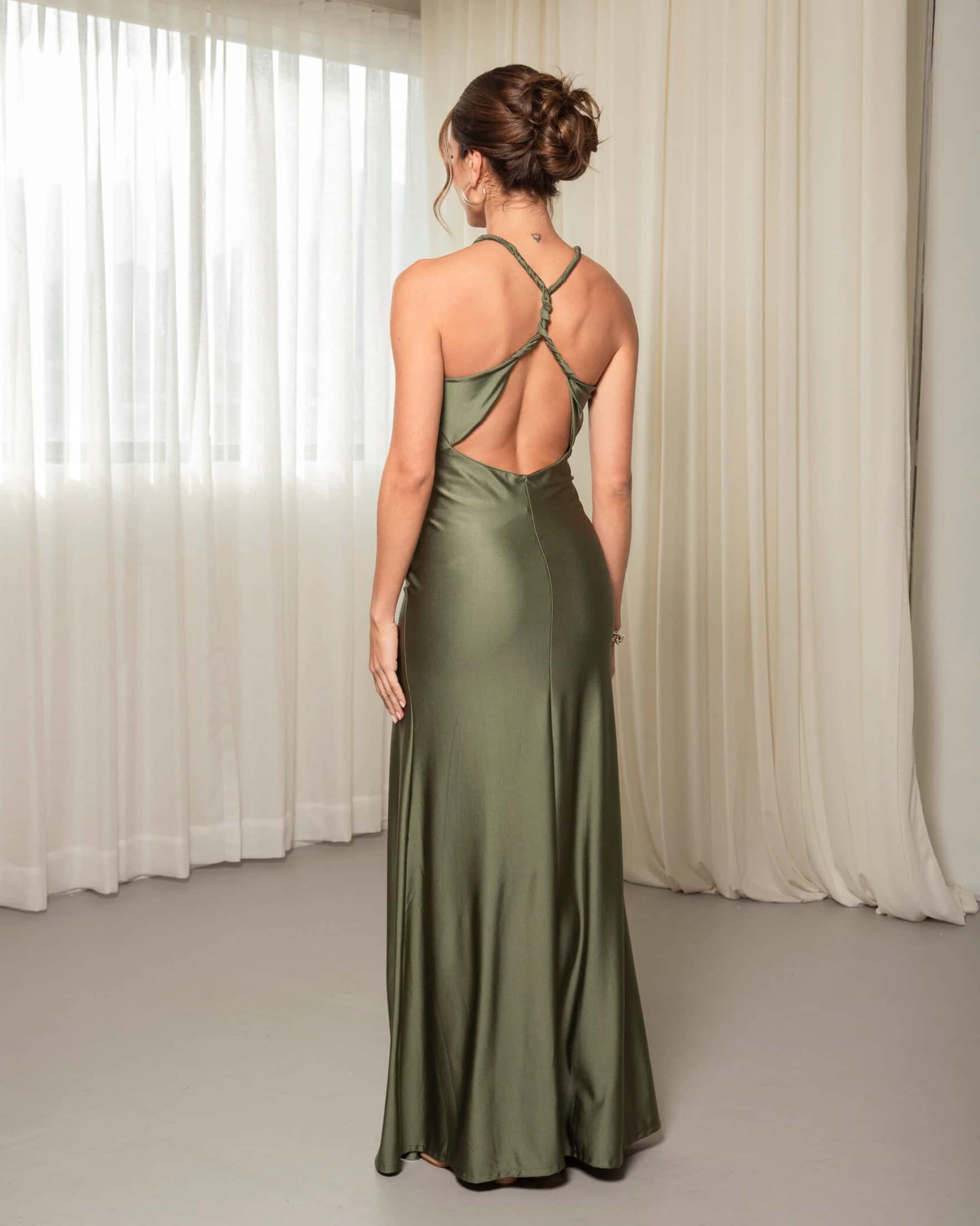 Vestido Largo de Fiesta Escote Tirantes - miniatura 4