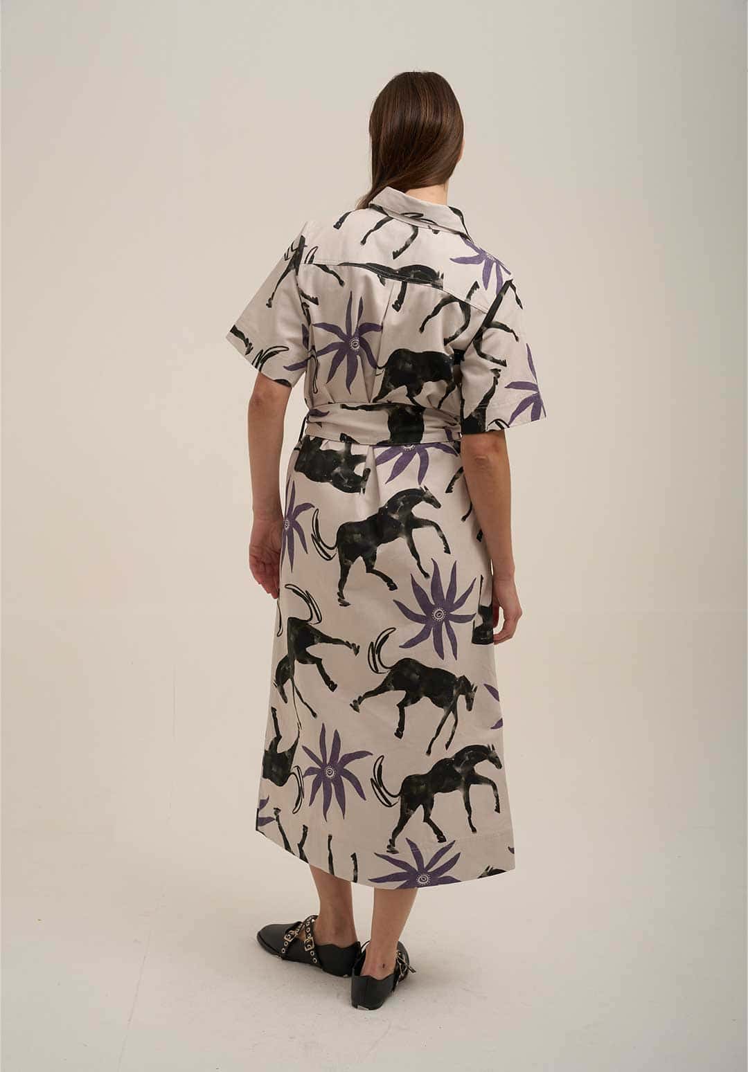 Vestido Camisero Estela Lila - miniatura 4