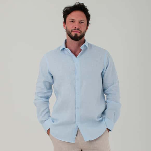 CAMISA ML 100% LINO HOMBRE