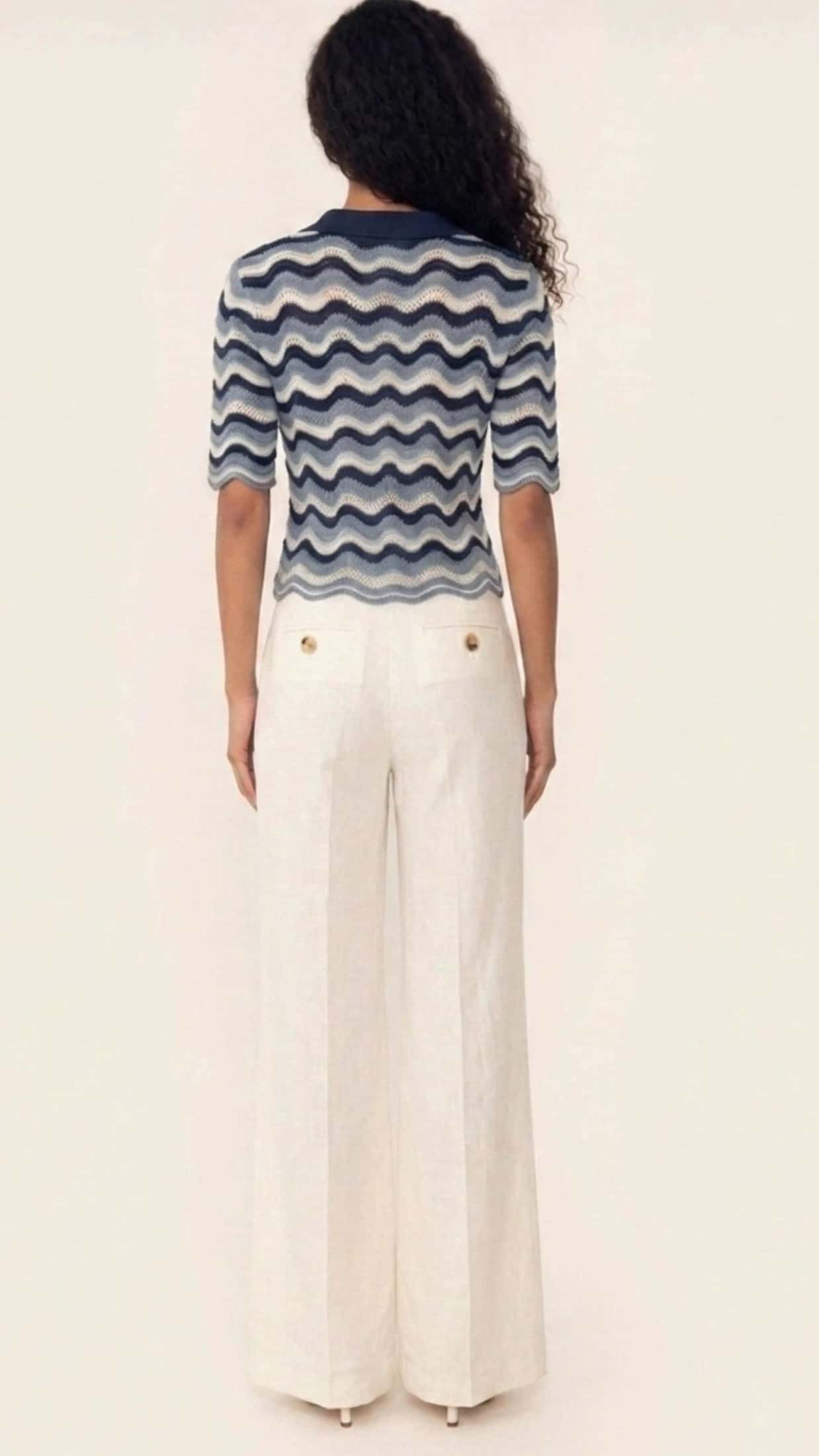 MARTINA TOP BLUE STRIPES - miniatura 4