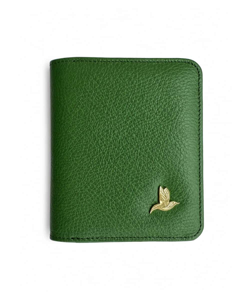 Portapasaporte de Cuero Verde Oliva