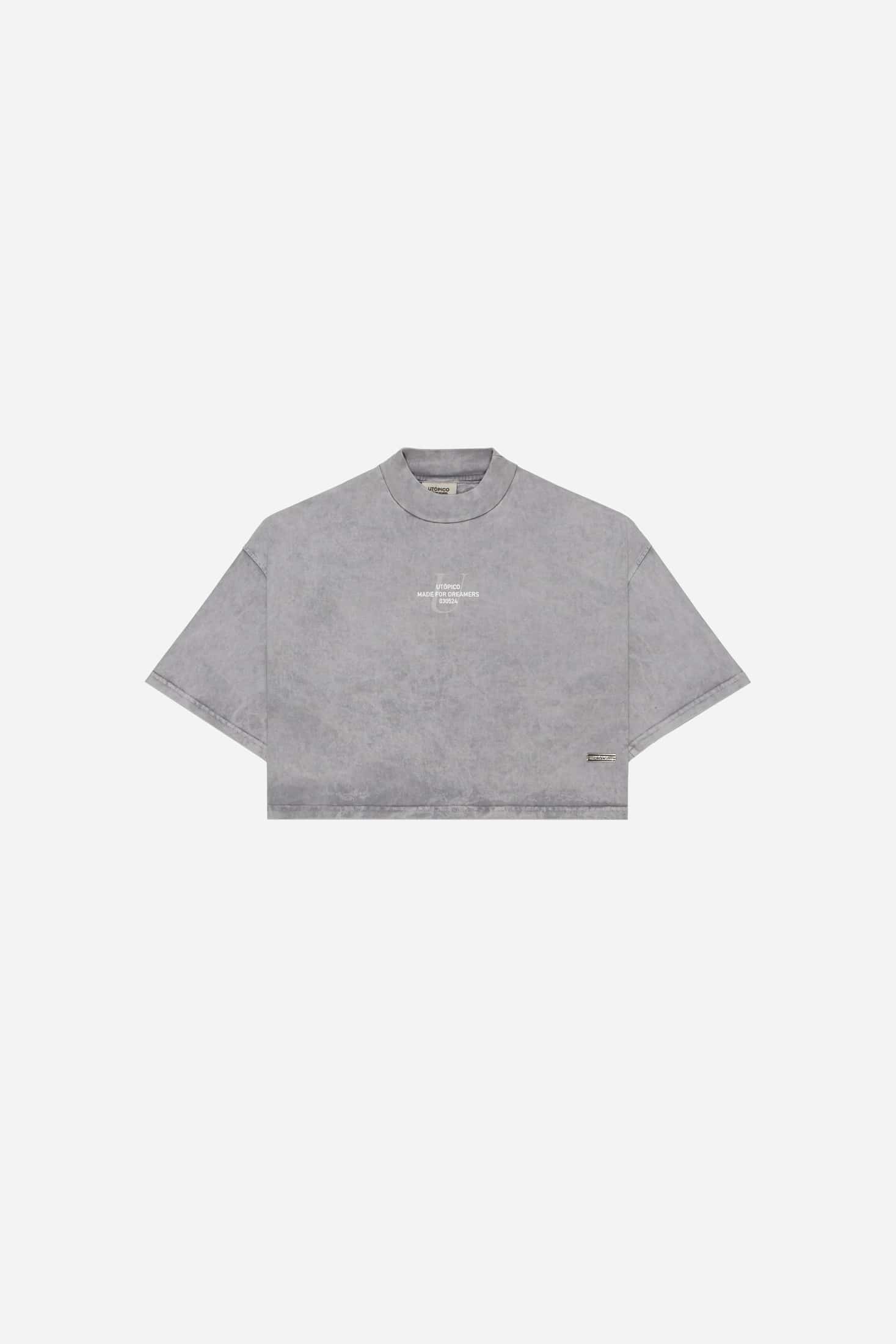 CAMISETA  CROPPED - GRIS - miniatura 1