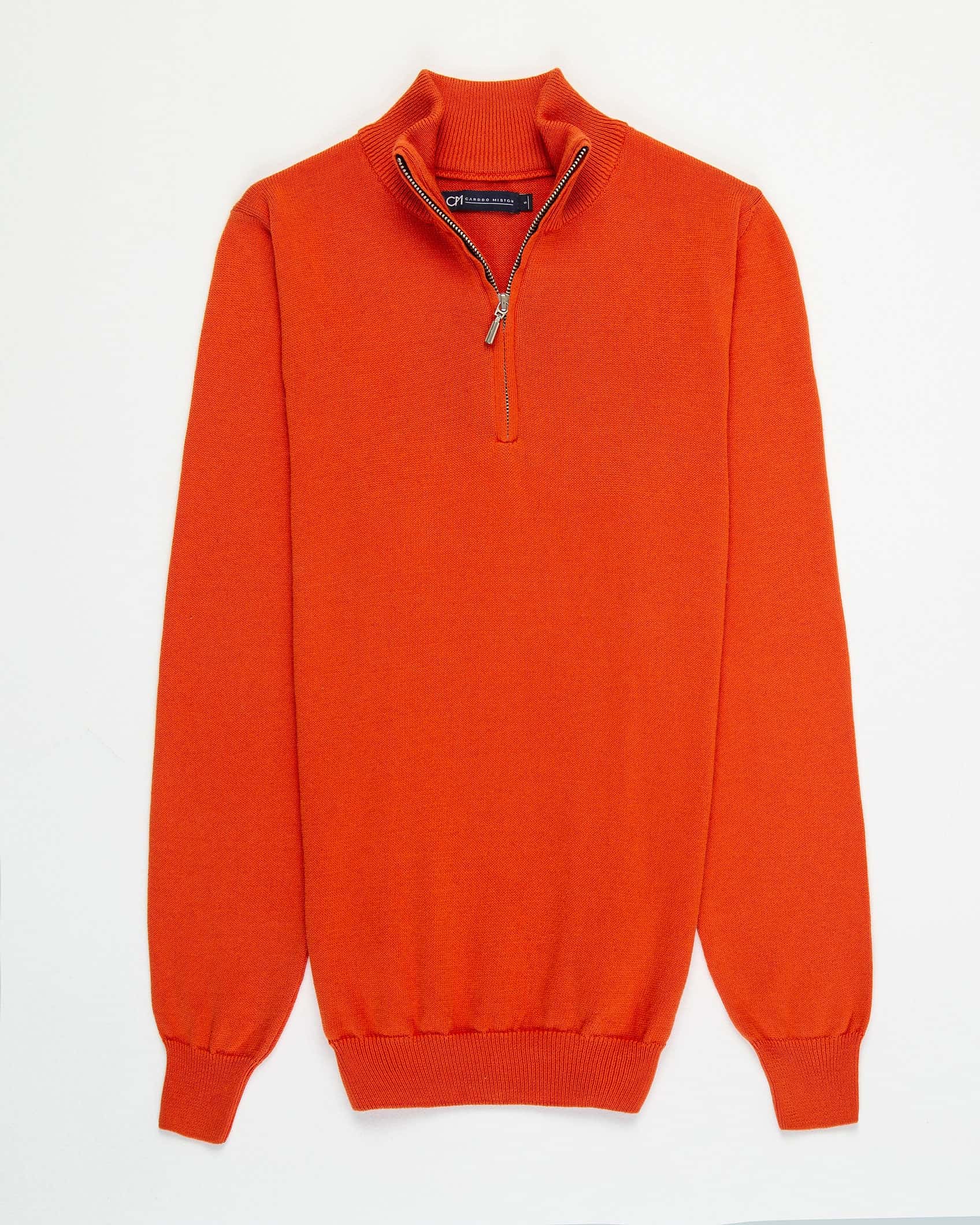 Saco Half Zip Algodón Naranja