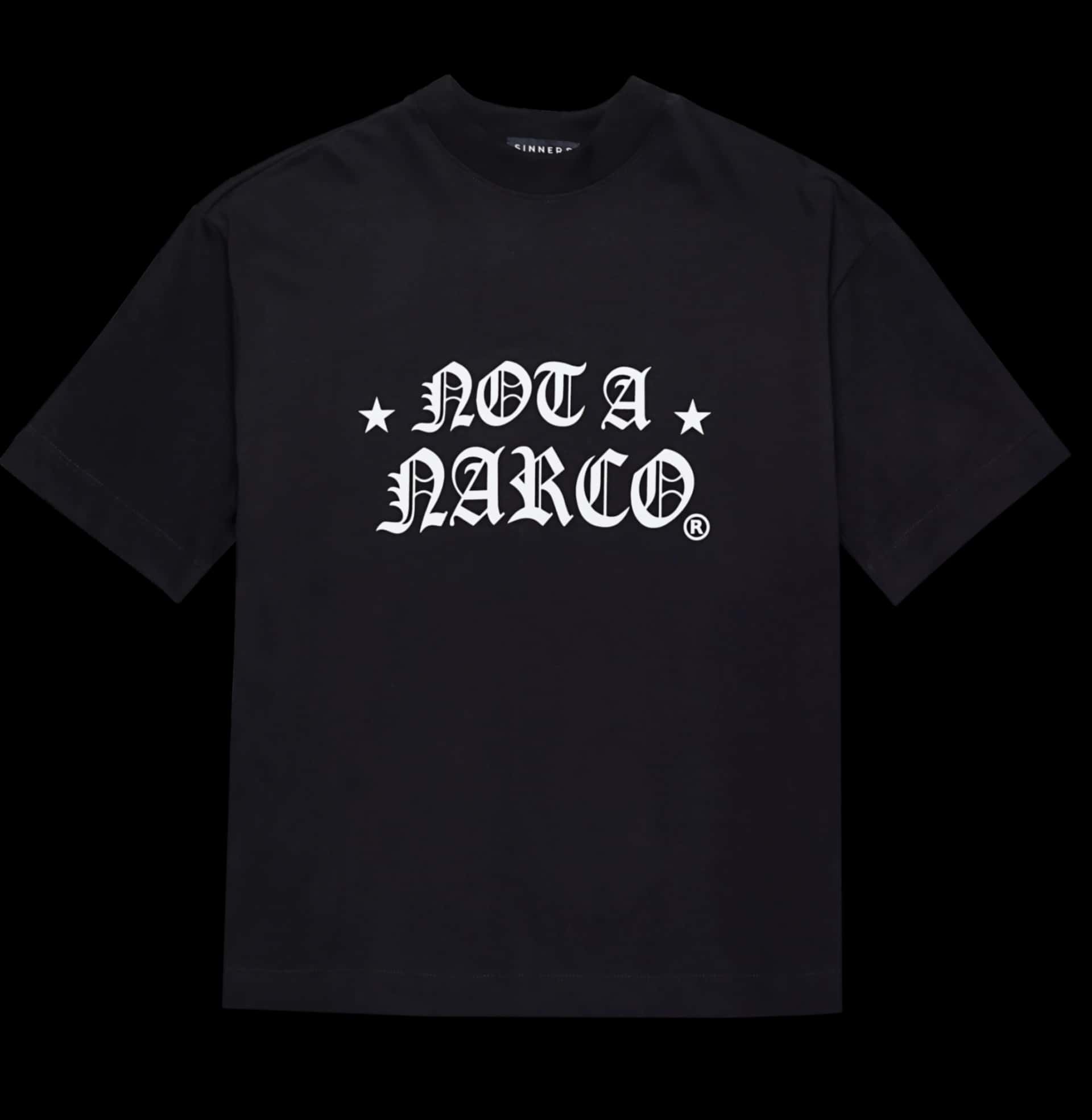 NOT A NARCO STAR BLACK T-SHIRT