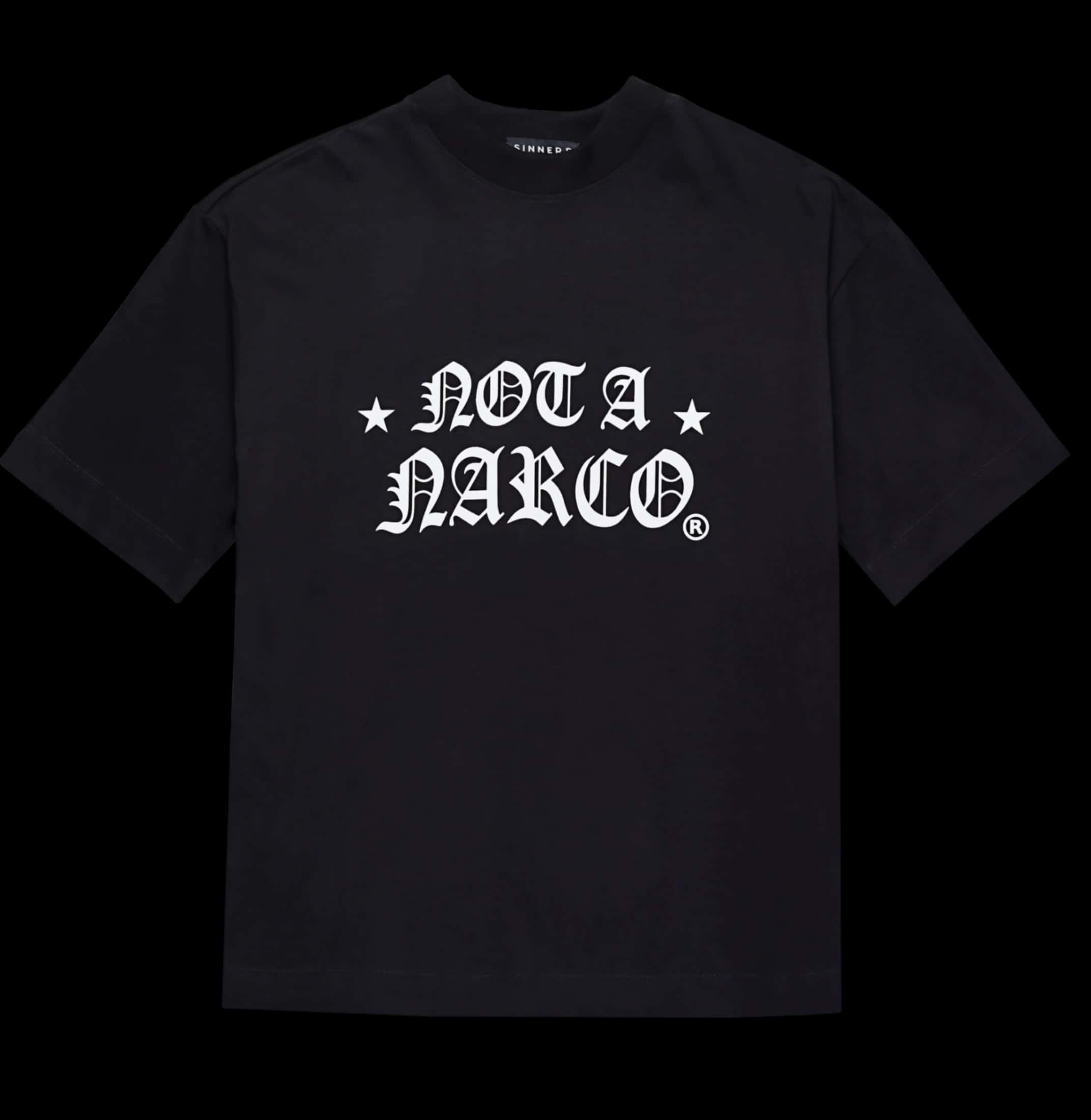 NOT A NARCO STAR BLACK T-SHIRT