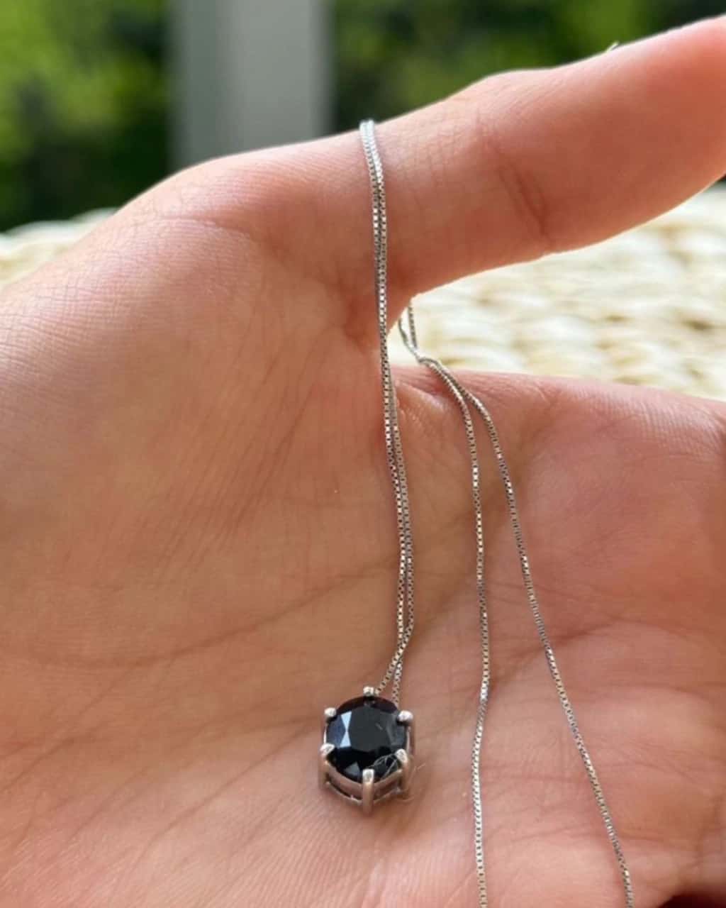 Cadena dije Zafiro solitario