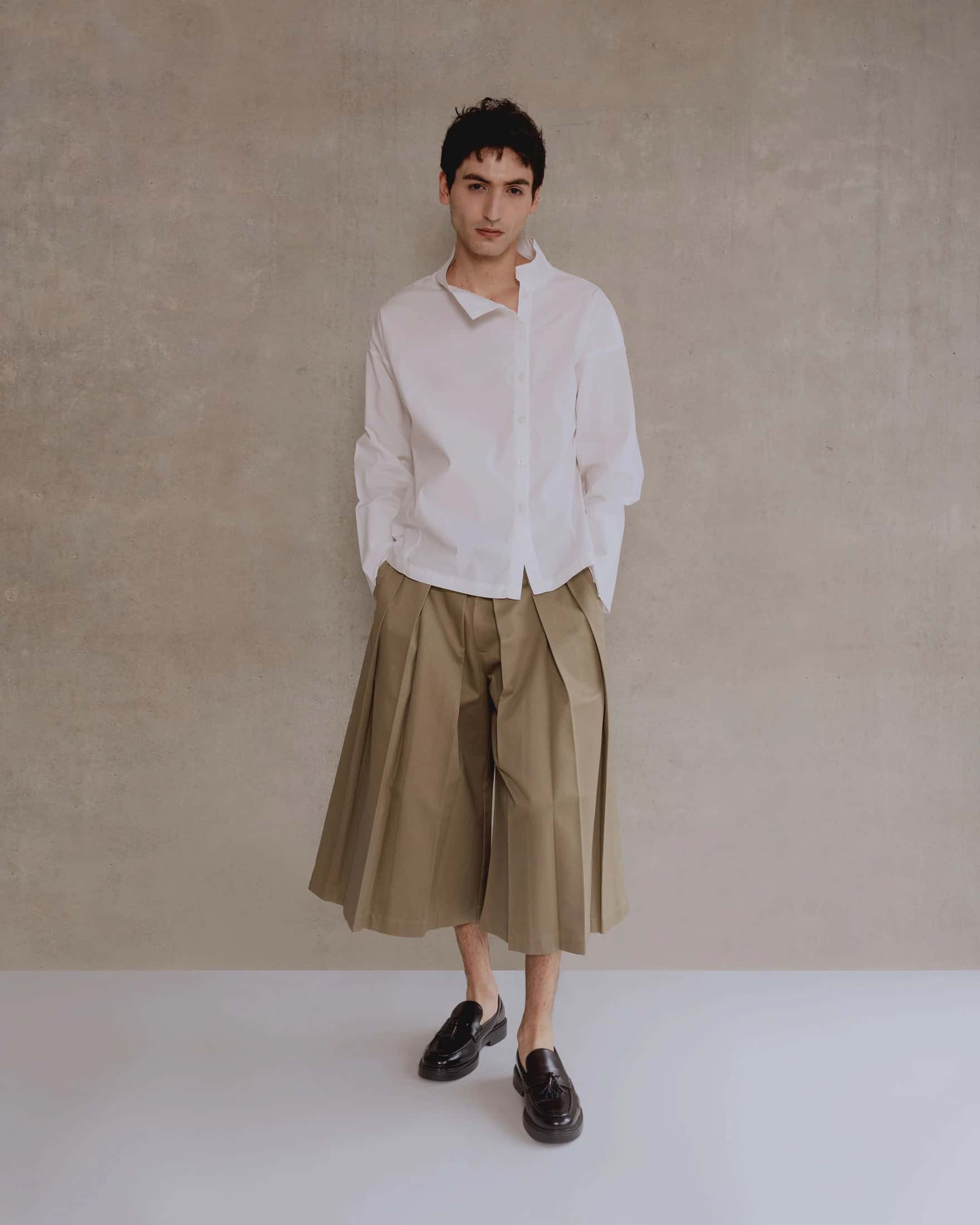 Asymmetric White Shirt