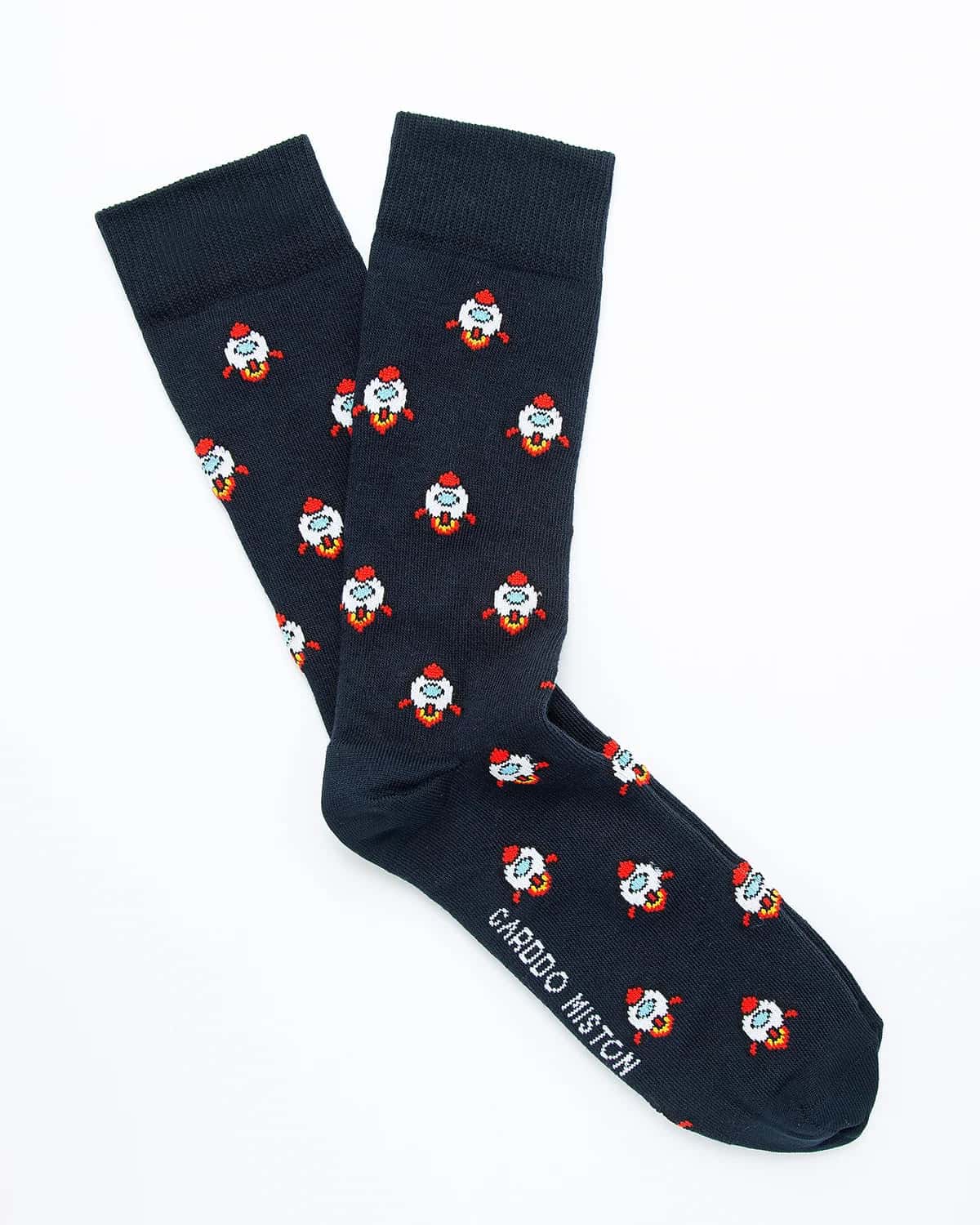 Medias Algodón Estampado Cohetes