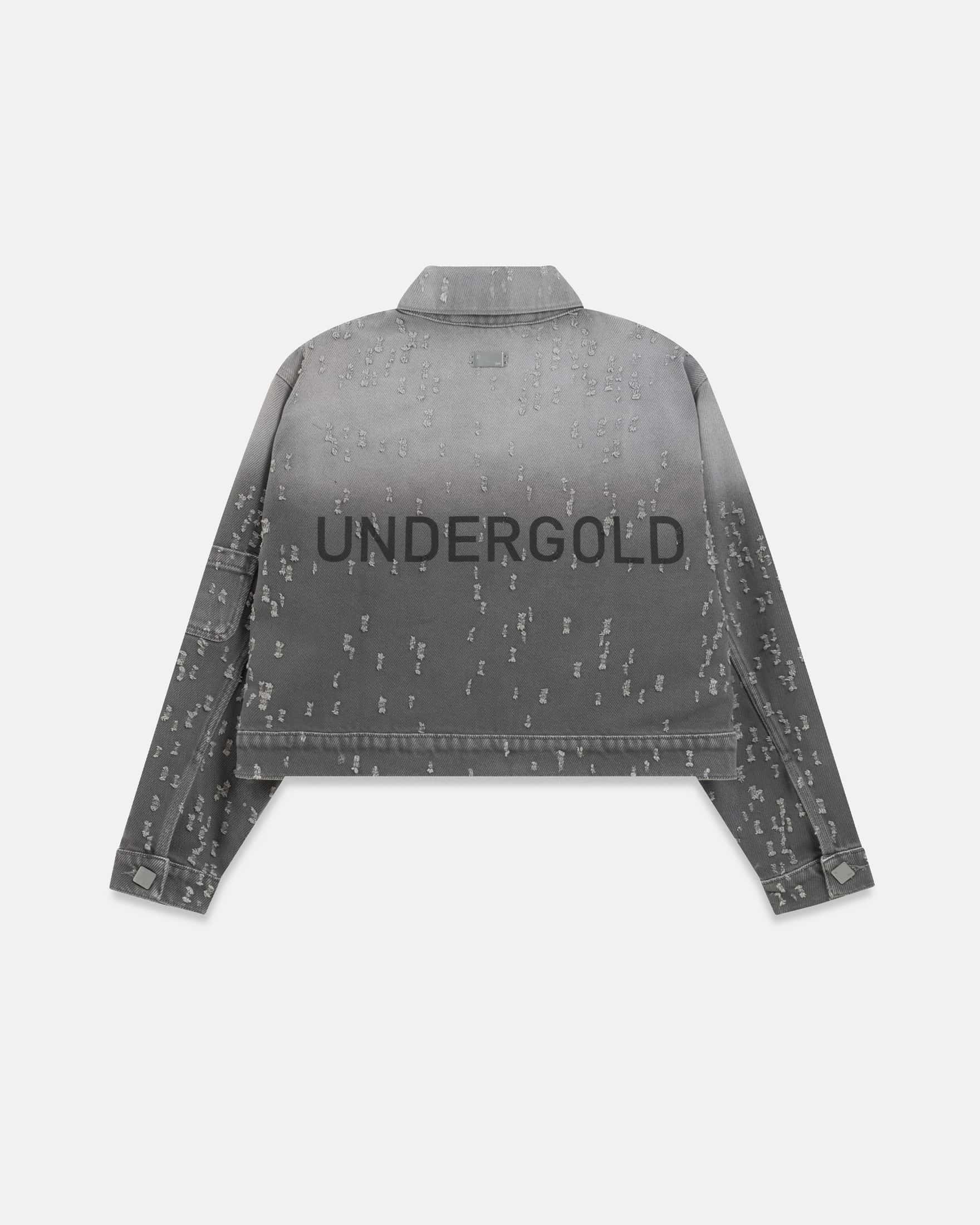 W Holy State UNDRGLD Ripped Jacket Washed Gray