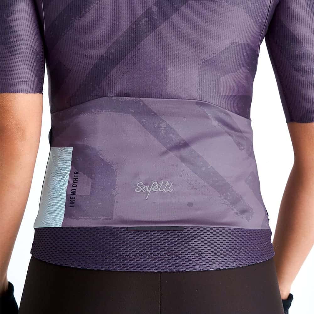 CAMISA CICLISMO MANGA CORTA ENGRAVED PURPLE PARA MUJER - miniatura 3