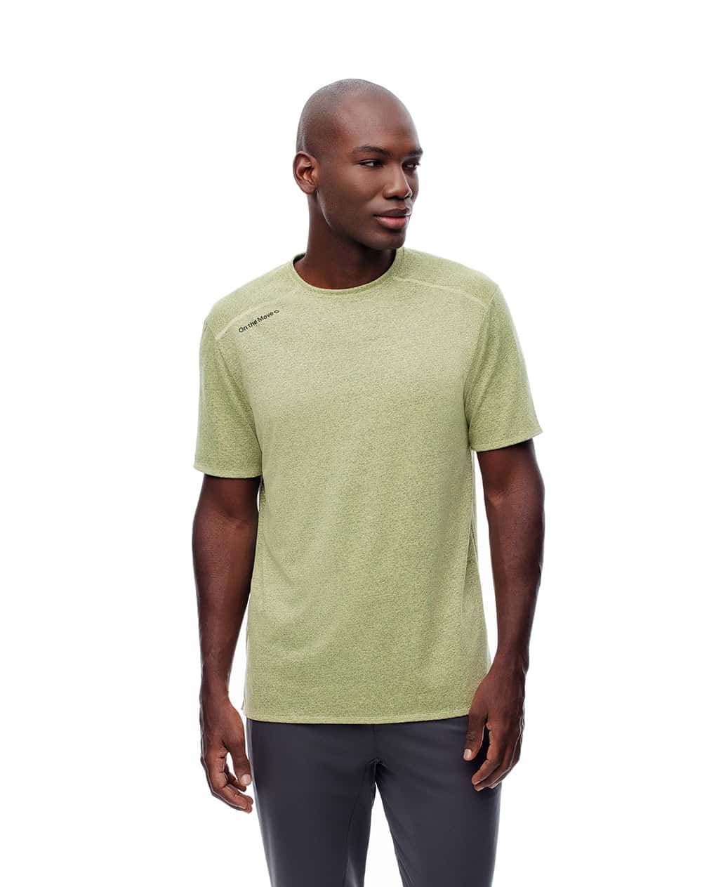 Camiseta deportiva control humedad amarilla hombre