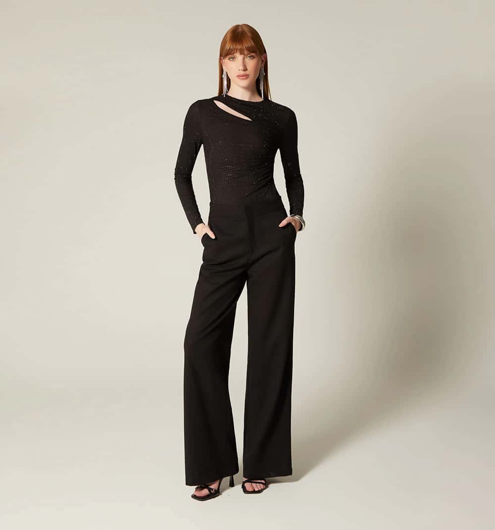 Body manga larga con hot fix