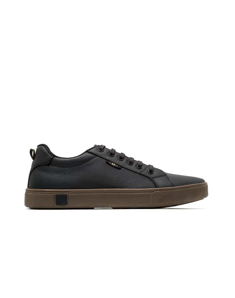 Zapato deportivo para hombre en cuero y textil color Negro REF LIVER05