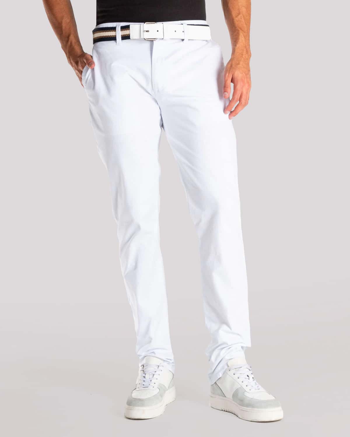 Pantalon slim blanco para hombre