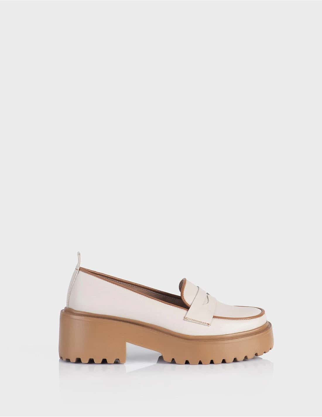 Mocasin Penny Beige x Miel
