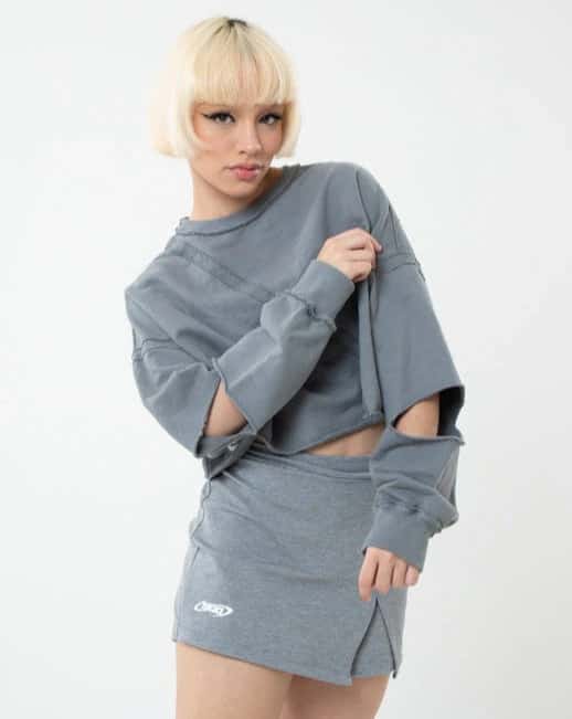 Falda Short Basic Sgo Gris