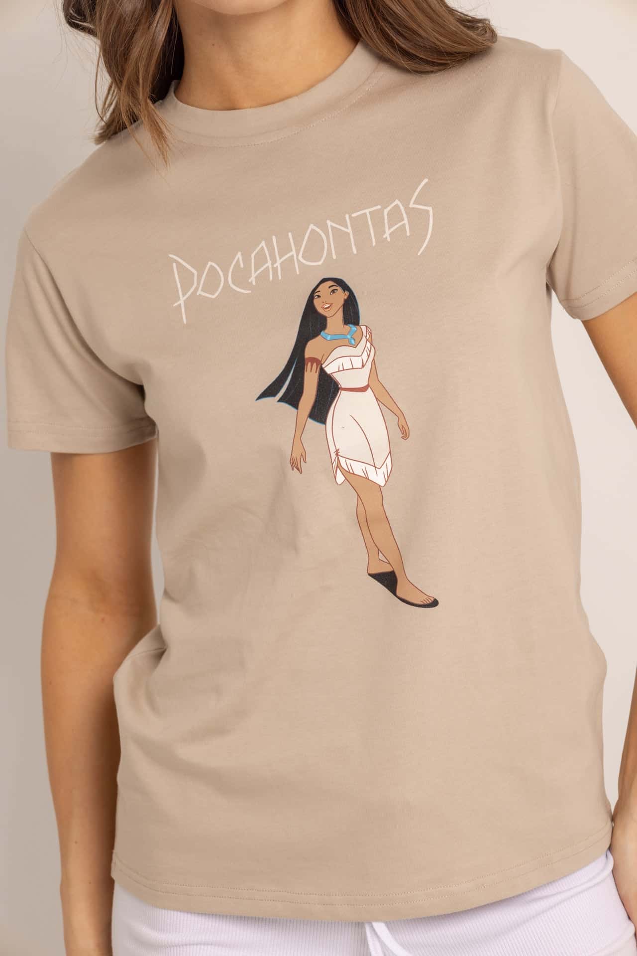 T-Shirt marron Pocahontas - miniatura 1