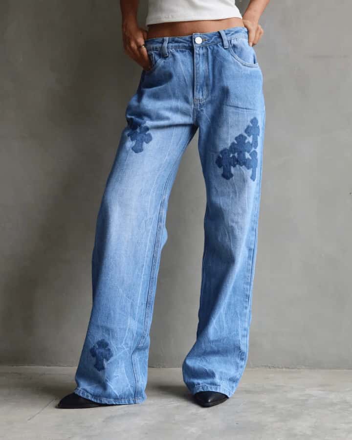 JEAN RELAXED FIT NOT CH BURNT CROSS AZUL